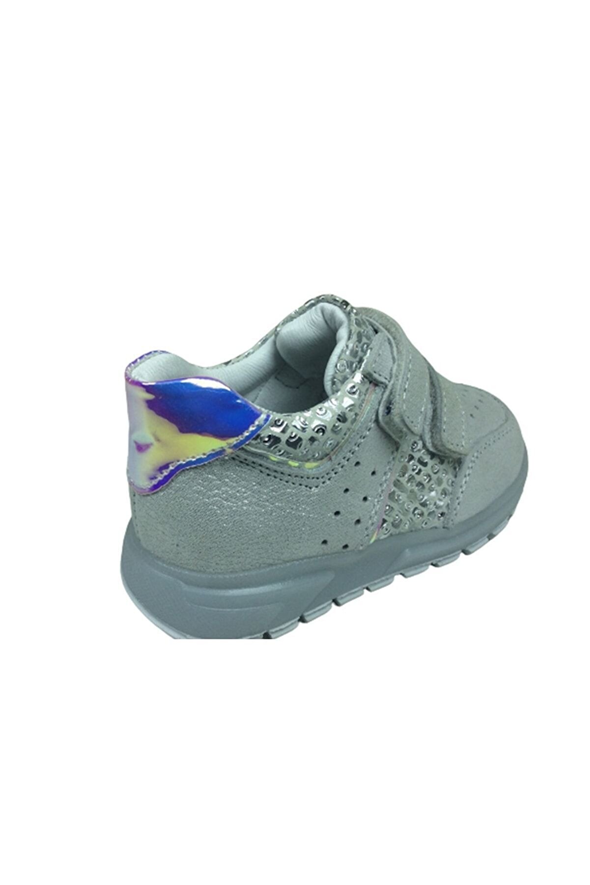 Bebe Kız Çocuk Spor Ayakkabı Gümüş Baskılı Cırtlı%100Derı Anatomi̇k