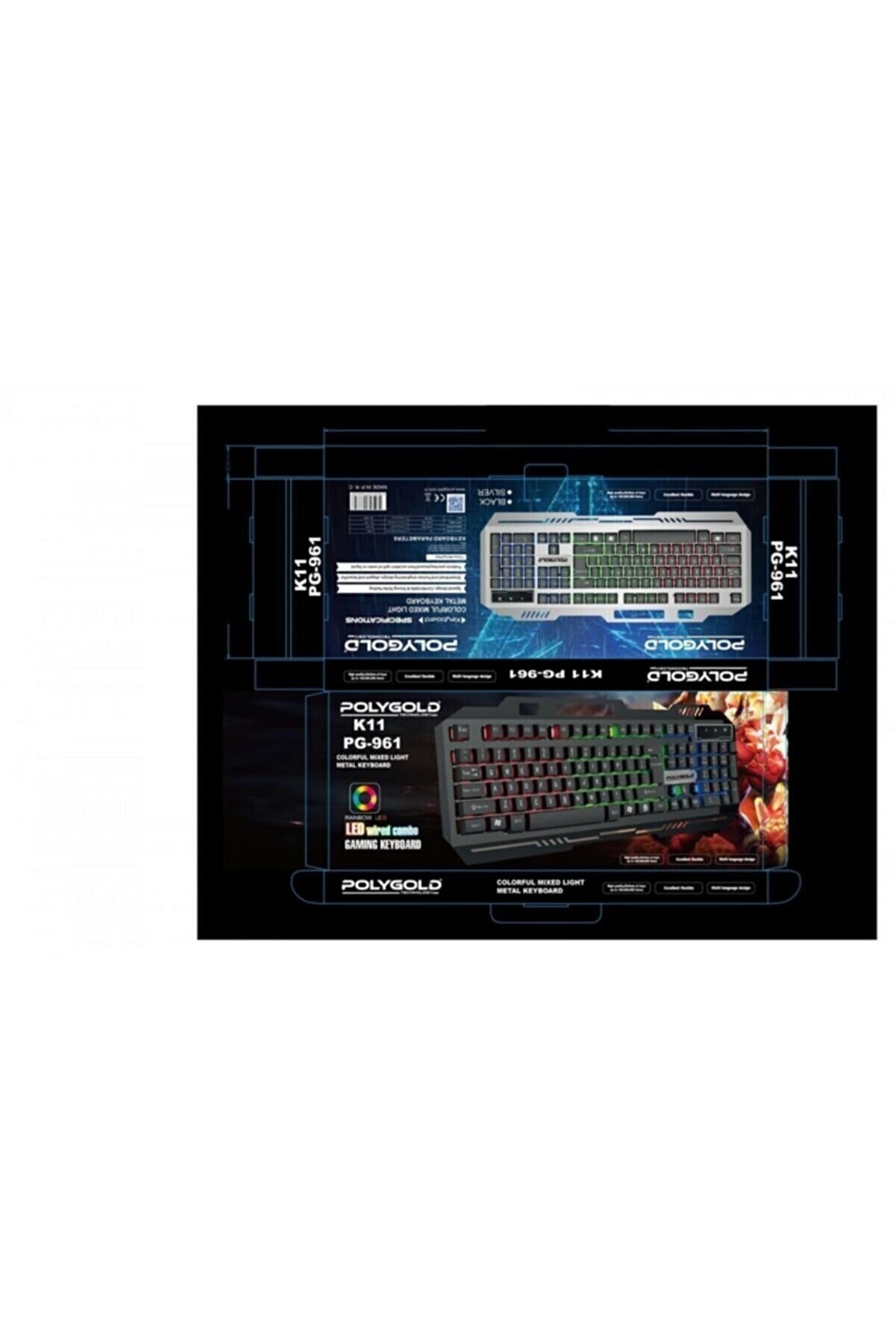 Paranoyak Polygold Pg-961 Kablolu Işıklı Oyuncu Klavye