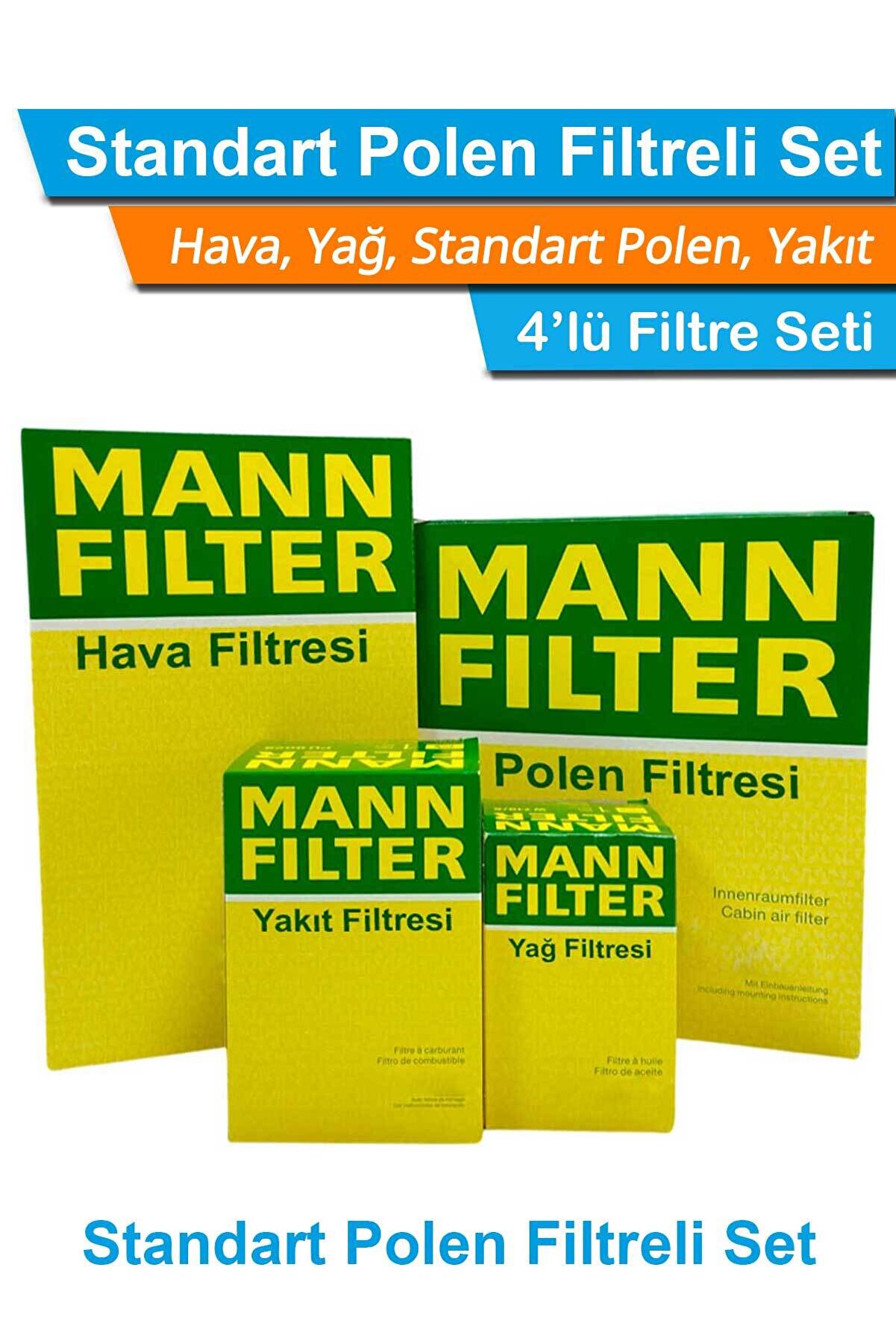 Mann-Filter Uzmanparça Vw Golf 7 1.6 Tdı Dizel Mann Filtre Bakım Seti 2013-2019|hava+yağ+yakıt+standart Polen