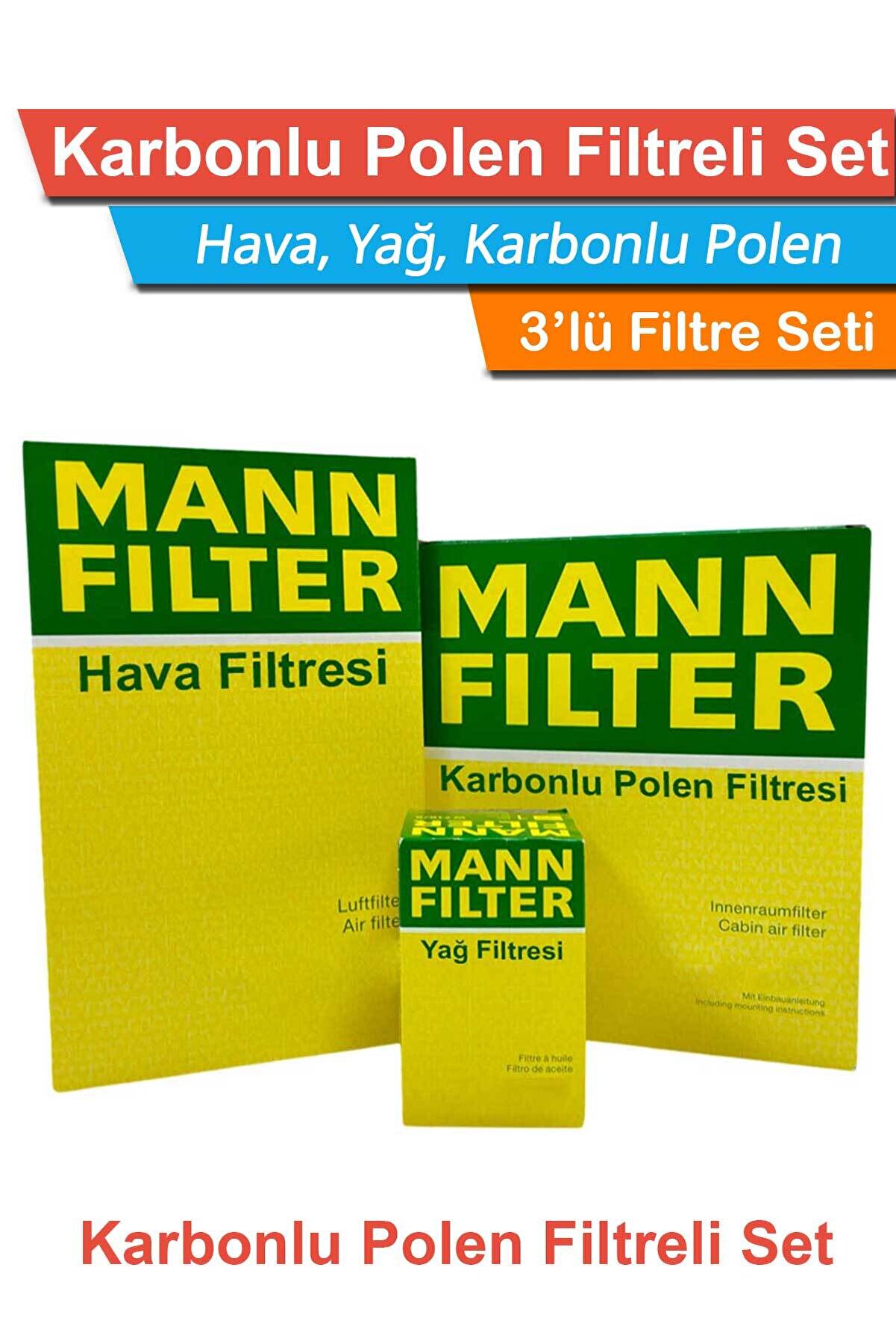 Mann-Filter Uyumlu Vw Golf 7 1.5 Tsı Benzinli Mann Filtre Bakım Seti 2017-2020