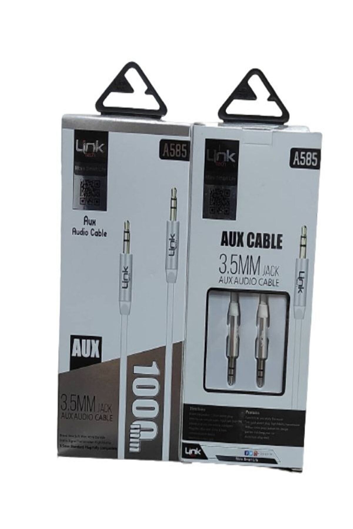 Aux Kablosu - 3.5Mm 1 Metre - Kırılmayı &Ouml;nleyen Yapıda