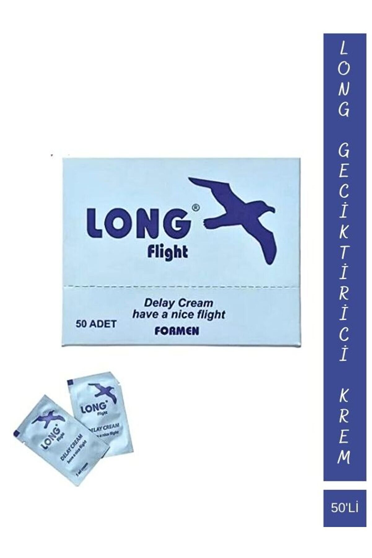 Kozmik Bitkisel Long Mendil Long Flight Krem 50'li 1 Paket