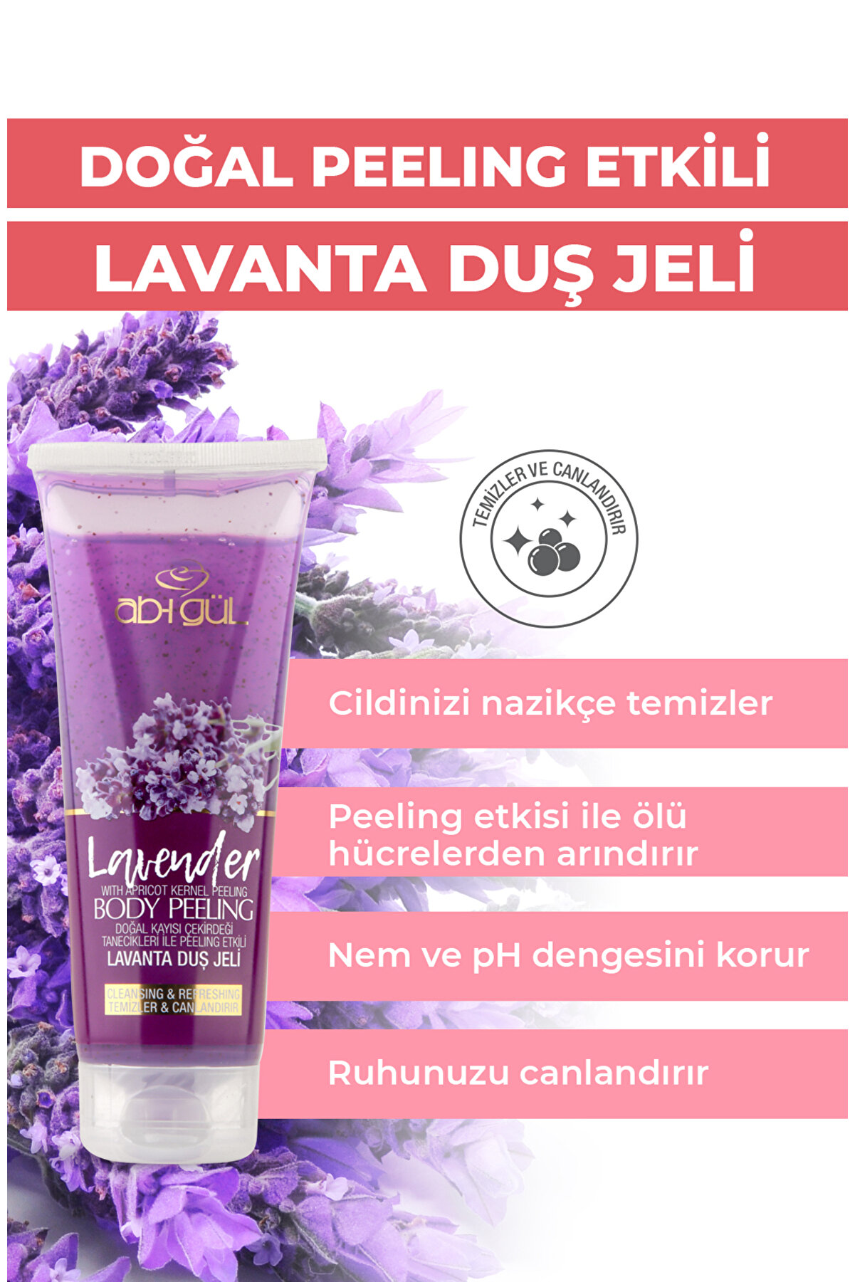 Lavanta Body Peeli̇ng Doğal Kayısı Çeki̇rdeği̇ Taneci̇kleri̇ 250 Ml