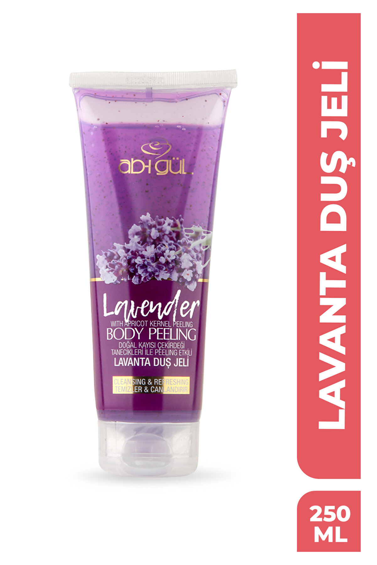 Ab-ı Gül Lavanta Body Peeling Doğal Kayısı Çekirdeği Tanecikleri 250 Ml