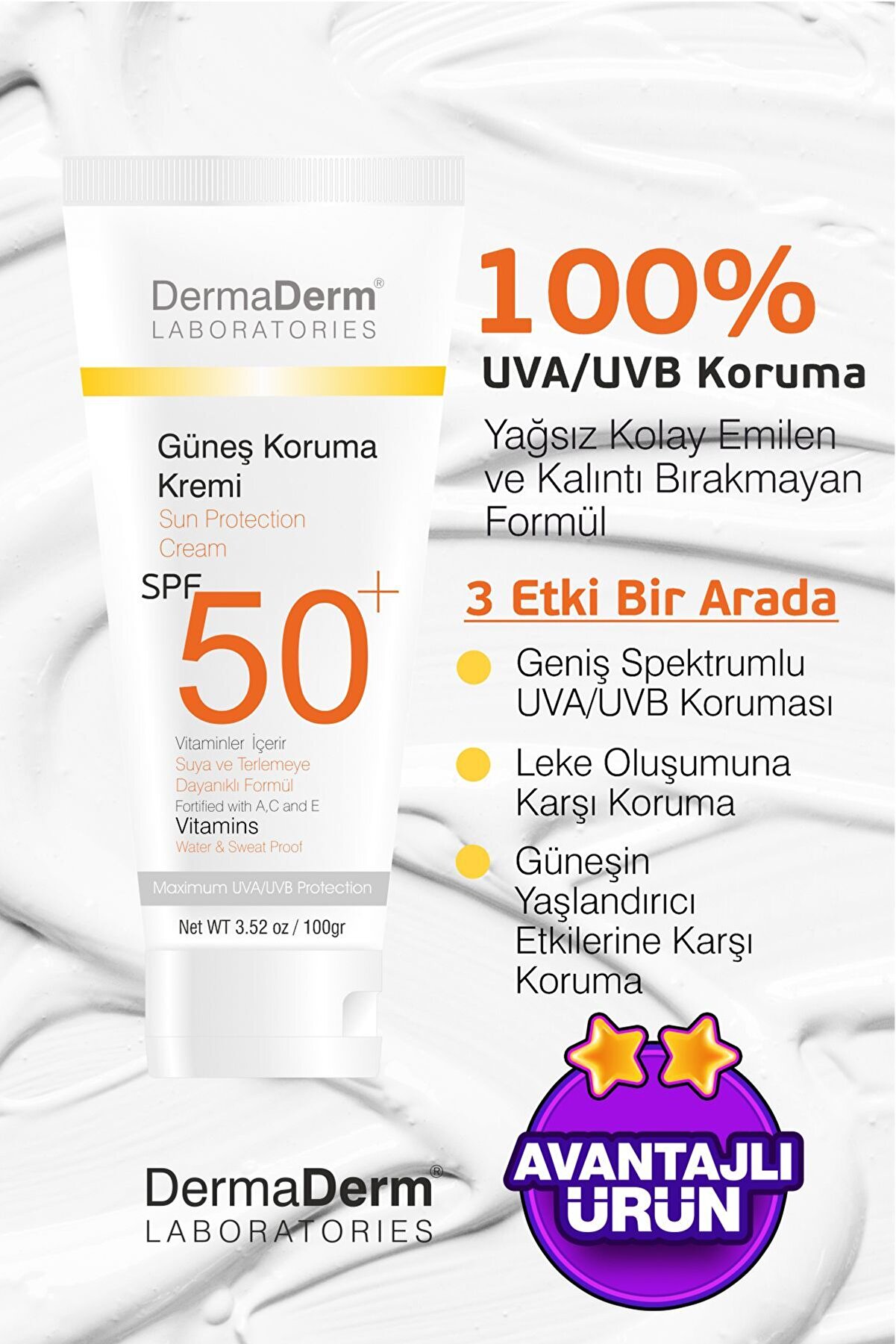 Bi̇tki̇sel Güneş Kremi̇ Spf 50 Faktör 100 Gr