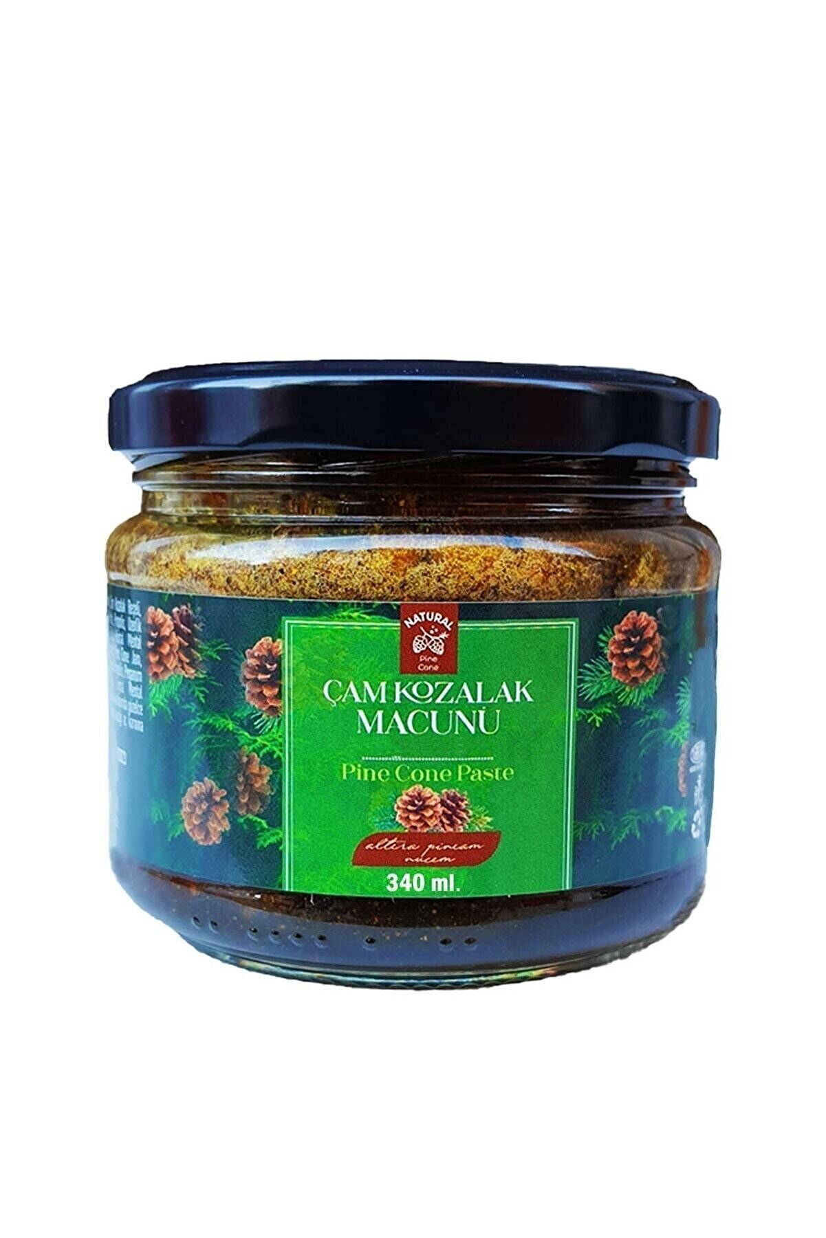Natural Çam Kozalak Macunu Kara Mürver Karışımlı 340 Ml.