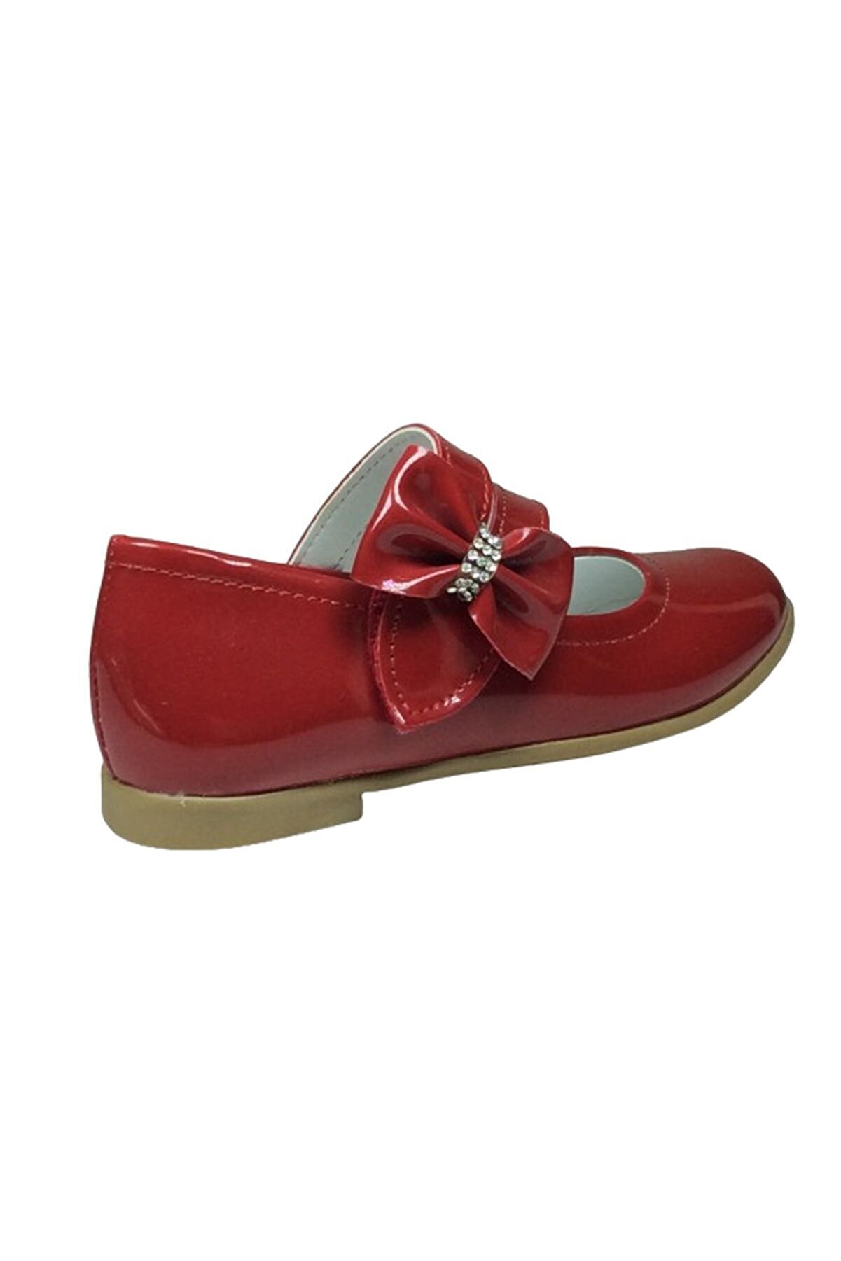 1010 Ort Emt Pati̇k Kırmızı Rugan Babet Çatal Bantlı Kız Çocuk Abi̇ye Ayakkabı Fantezi̇