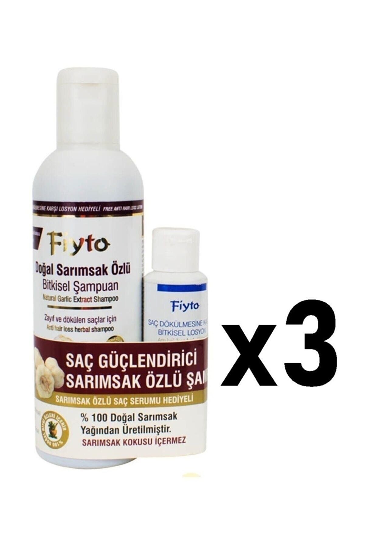 Doğal Sarımsak Özlü Şampuan 500 Ml 3 Lü Set