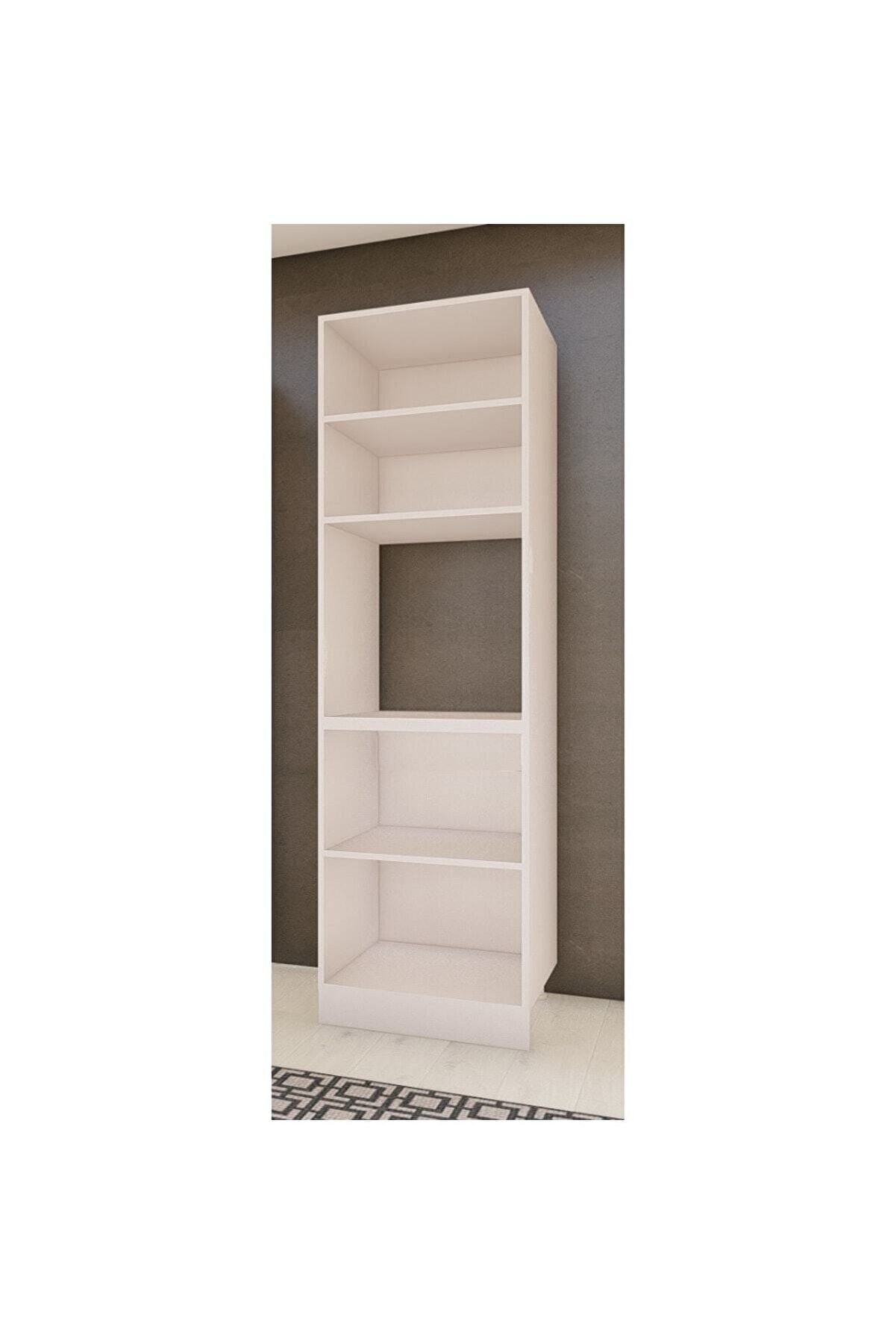 Vi̇sasconcept 210 Cm 4 Raflı - &Ccedil;ok Ama&ccedil;lı Mutfak Ki̇ler Ve Fırın Boy Dolabı Beyaz