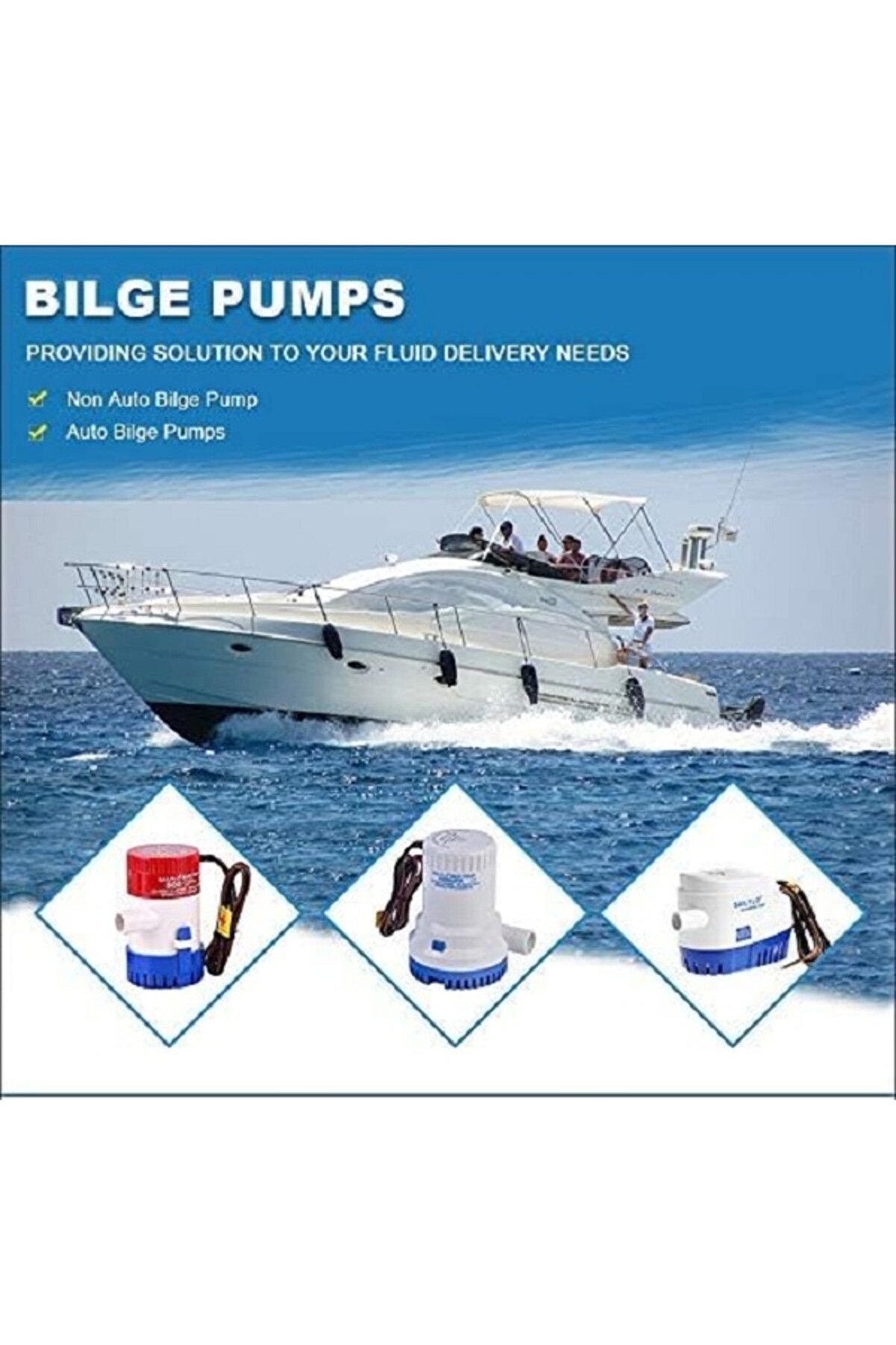 Sai̇lflo Si̇nti̇ne Pompası Saılflo 3000Gph 24V