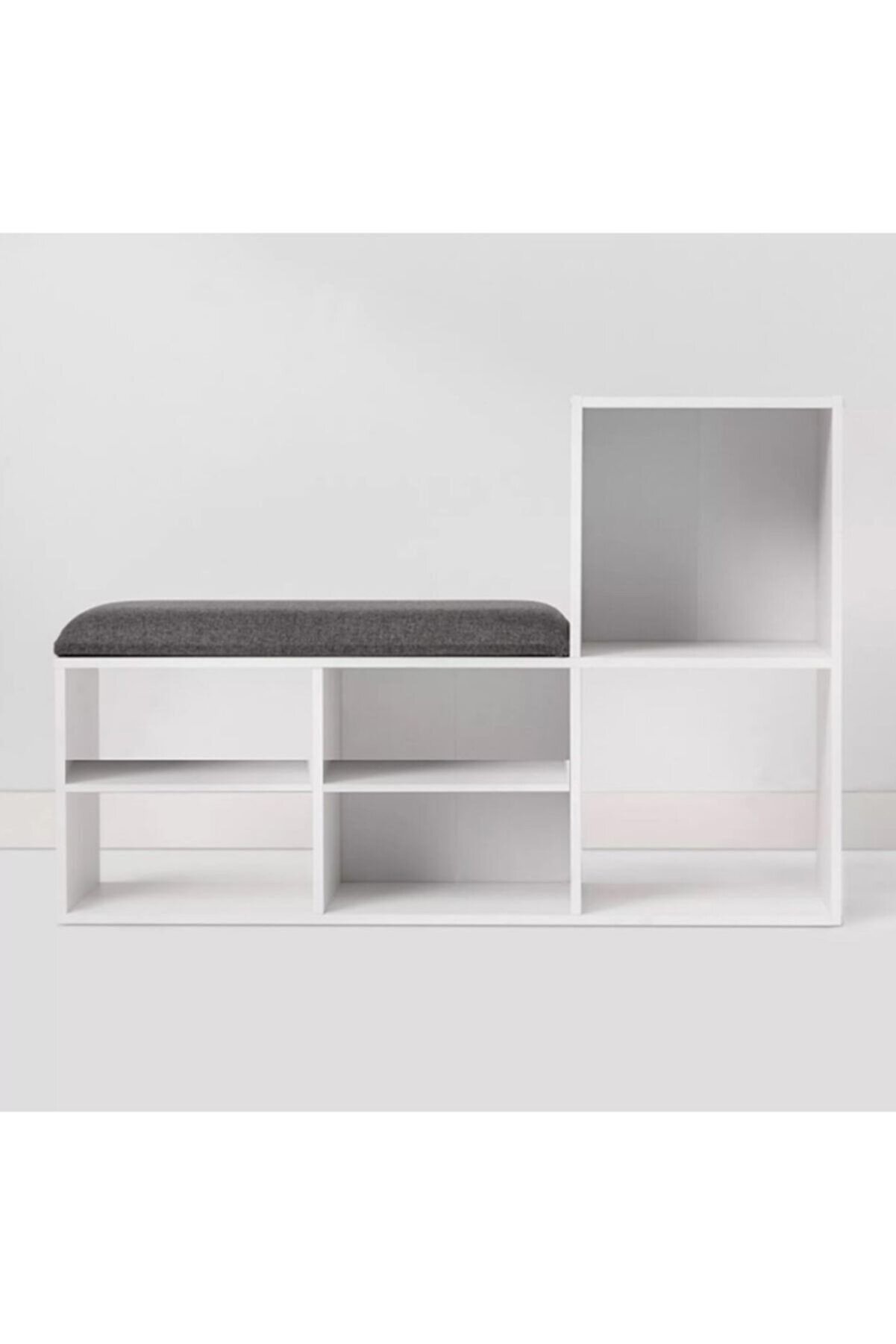 Vi̇sasconcept Pati̇ Oturaklı Bank Ayakkabılık 6 Raflı Beyaz