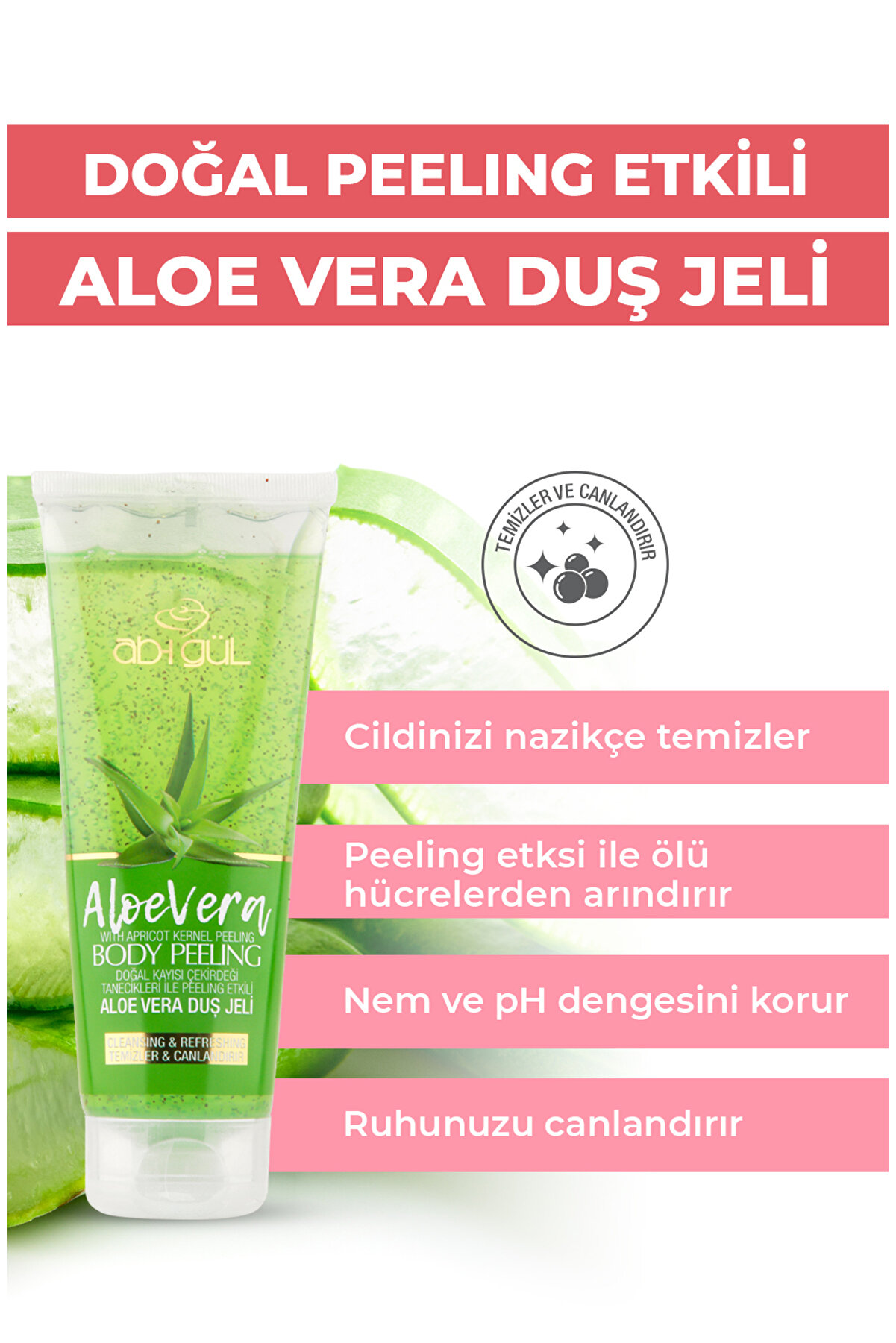 Aleo Vera Body Peeli̇ng Doğal Kayısı Çeki̇rdeği̇ Taneci̇kleri̇ 250 Ml
