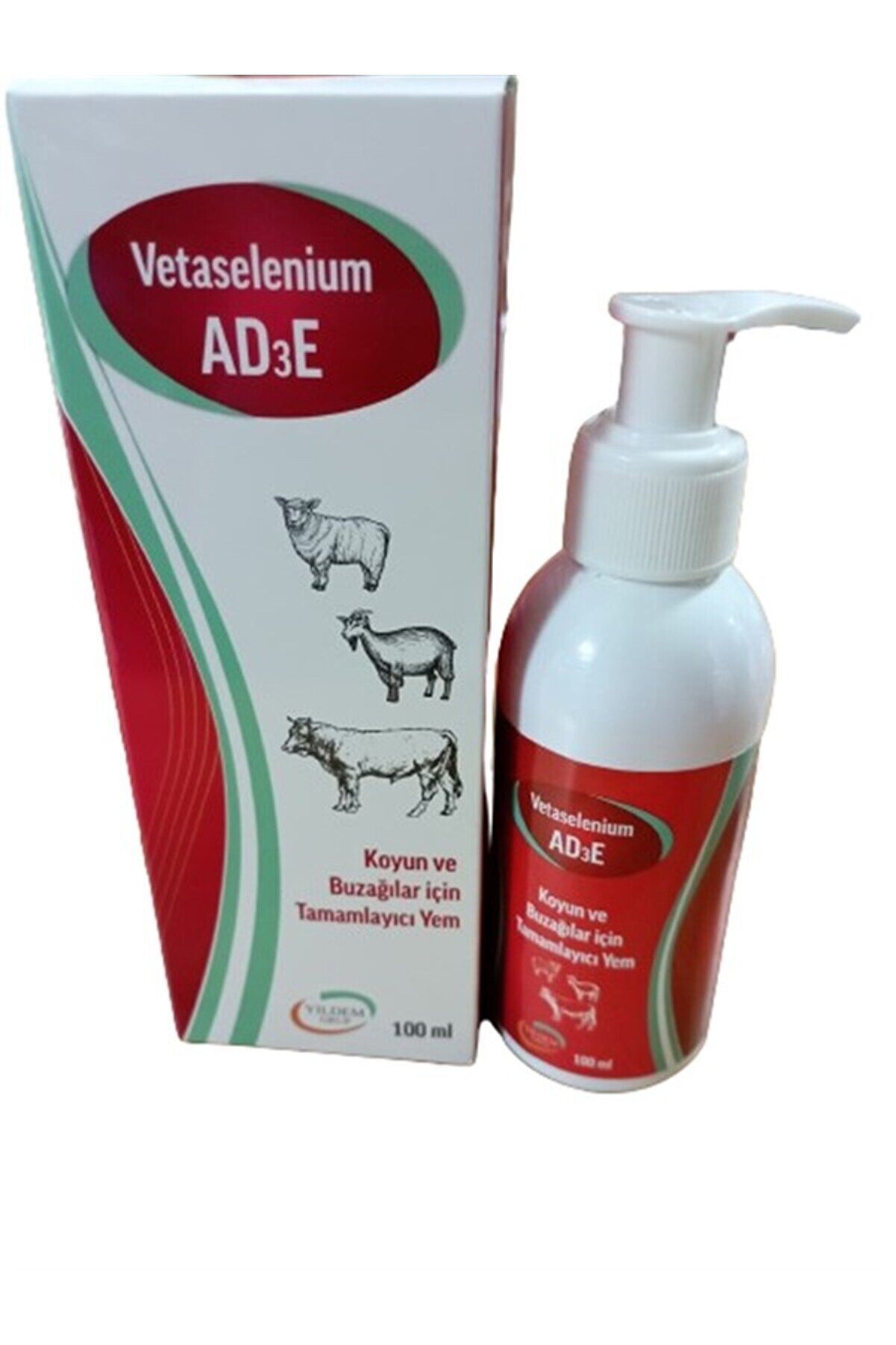 Yıldem Grup B&uuml;y&uuml;kbaş Hayvanlar İ&ccedil;i̇n Ad3E Vi̇tami̇ni̇ 100  Ml " Besi̇ Hayvanlarının Performansını Artırması İ&ccedil;i̇n)