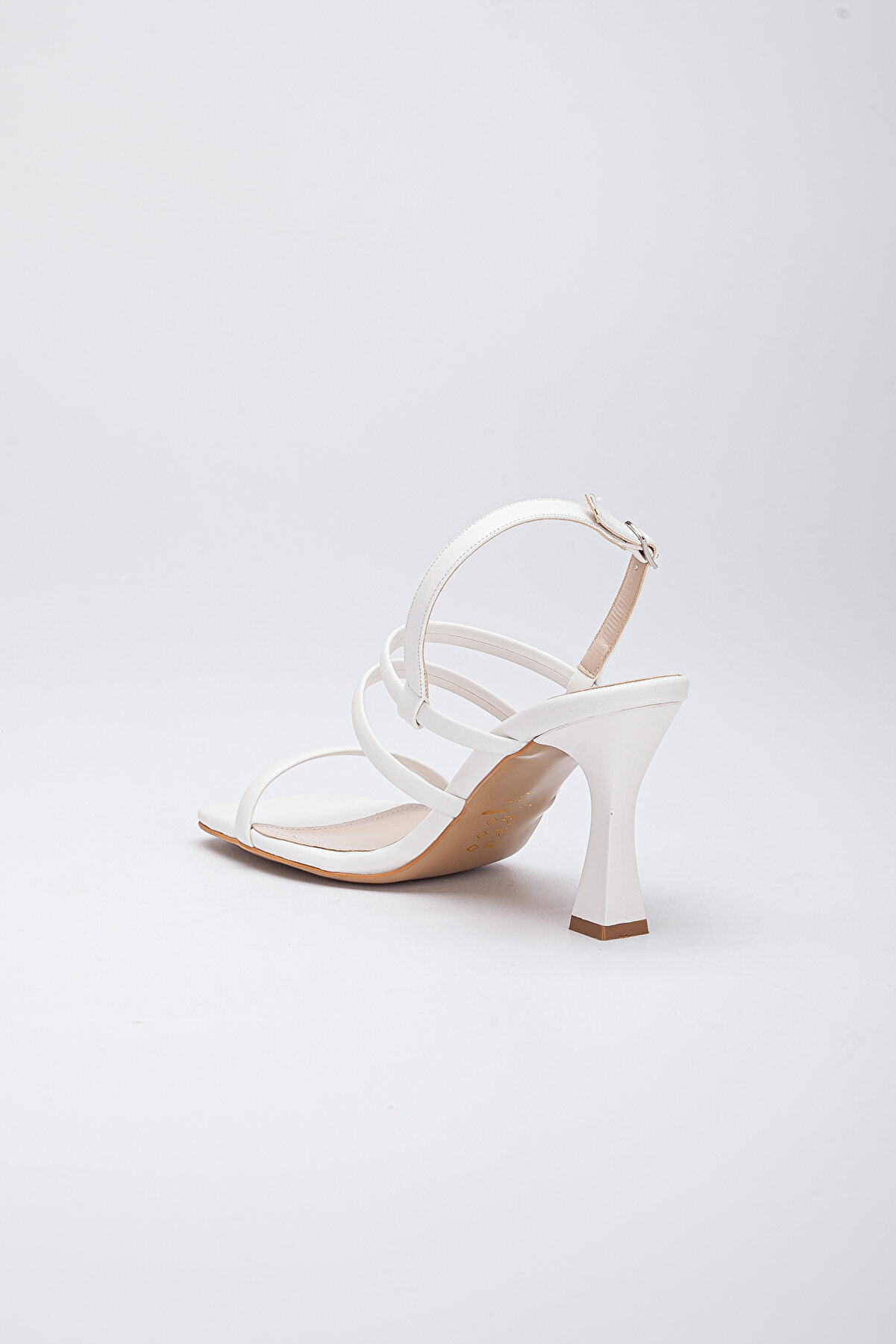 Gult Kadın Bantlı Şık Ve Sade Gece Ayakkabısı Beyaz