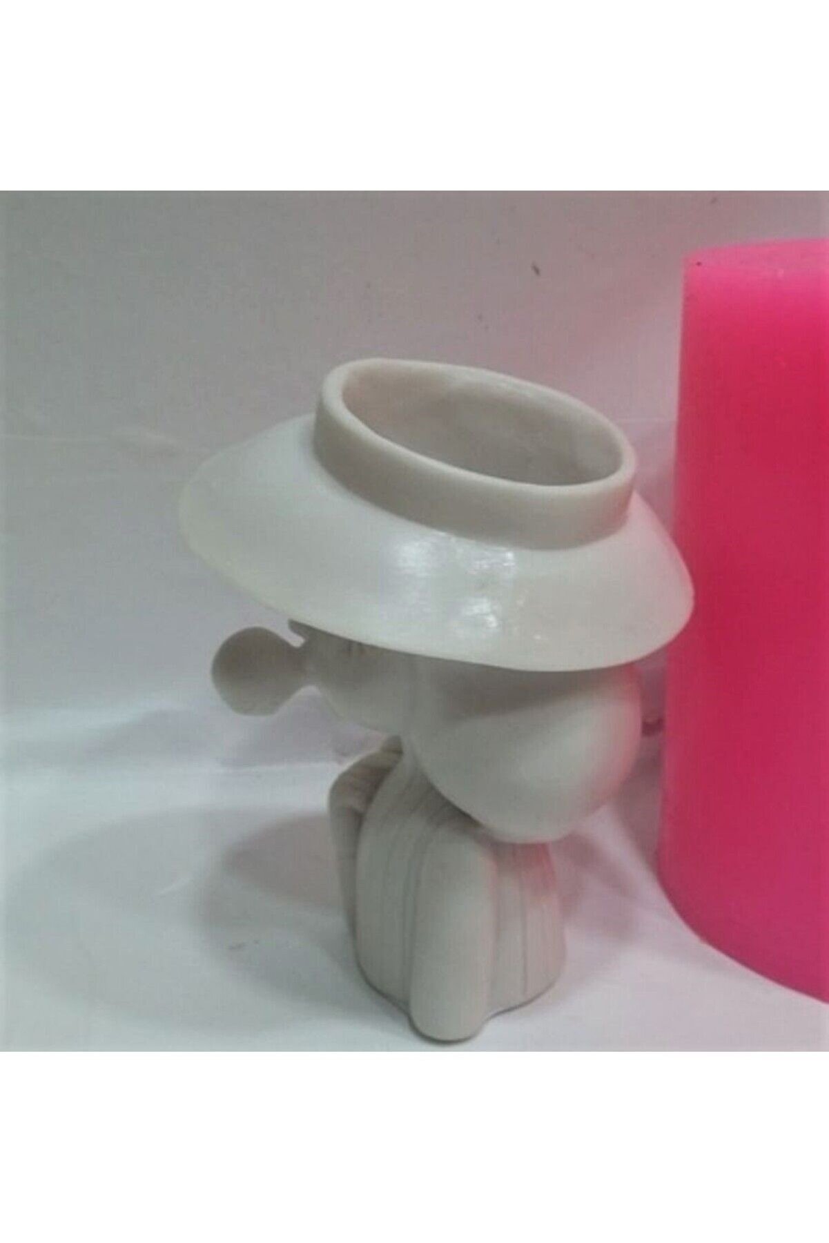 Kalıpcınızburada Sakızlı  Kız Saksı Si̇li̇kon Kalıp - K5033