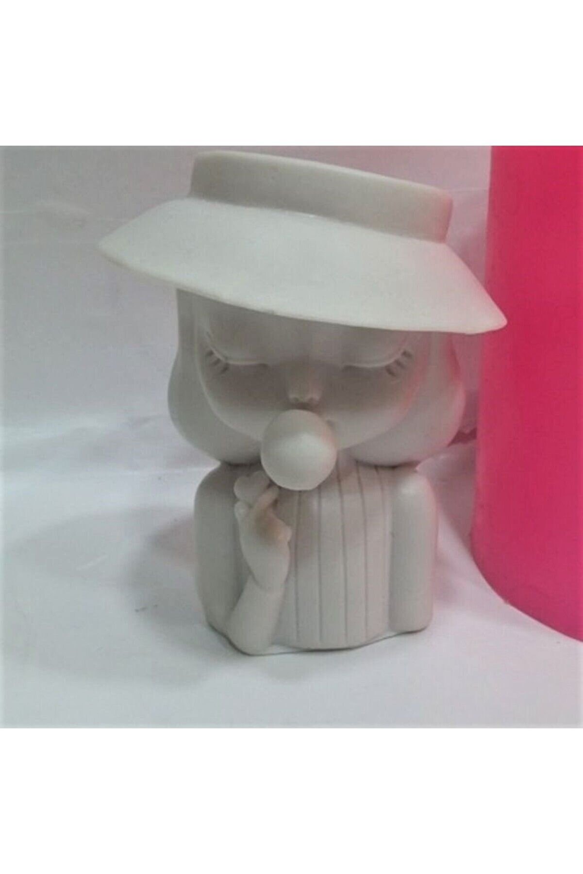 Kalıpcınızburada Sakızlı  Kız Saksı Si̇li̇kon Kalıp - K5033