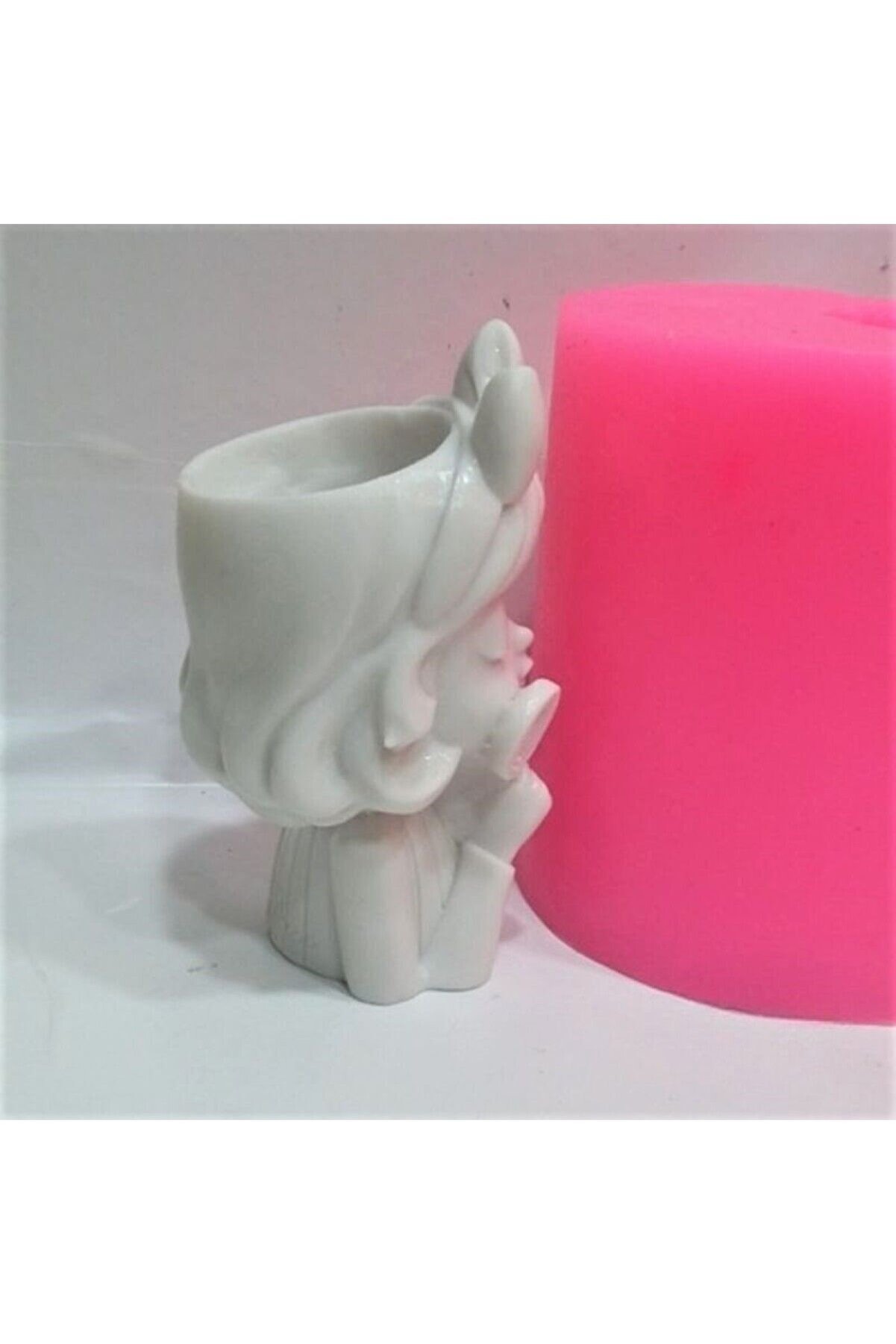 Kalıpcınızburada Loli̇poplu Kız Saksı Si̇li̇kon Kalıp - 5034