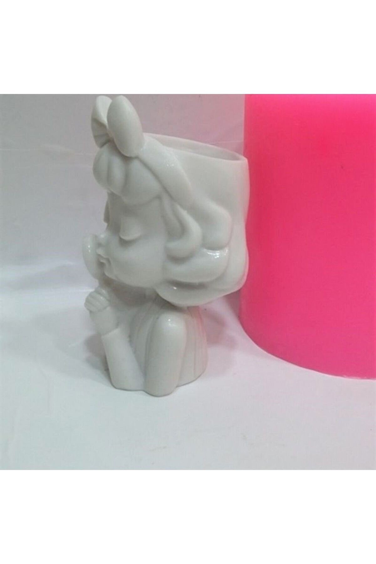 Kalıpcınızburada Loli̇poplu Kız Saksı Si̇li̇kon Kalıp - 5034