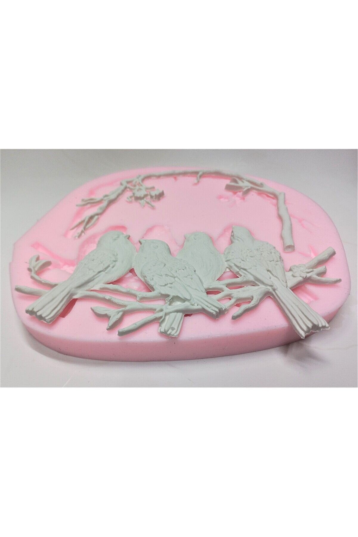 Kalıpcınızburada Kuşlu Dekorati̇f Süsleme Kalıbı K6119