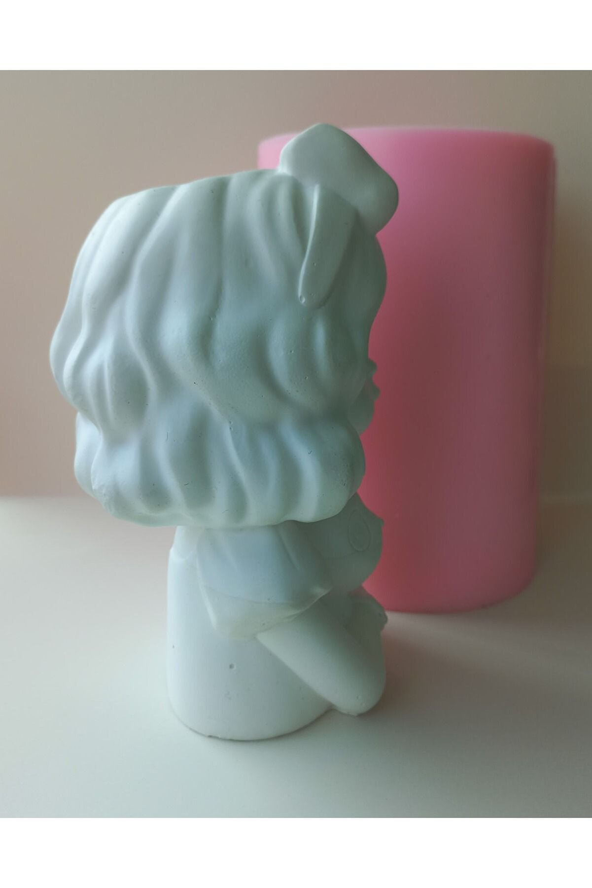 Kalıpcınızburada Ayıcık Tutan Kız Si̇li̇kon Kalıp K6061