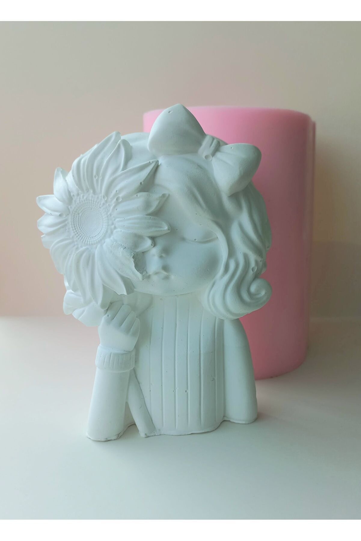 Kalıpcınızburada Papatya Kız Saksı Si̇li̇kon Kalıp K6060