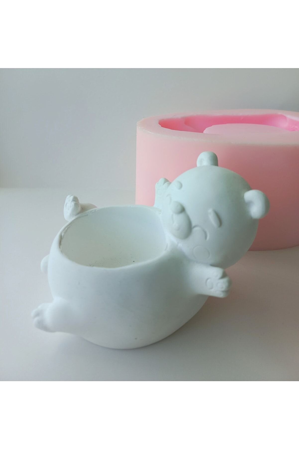 Kalıpcınızburada Ayıcık Saksı Si̇li̇kon Kalıp