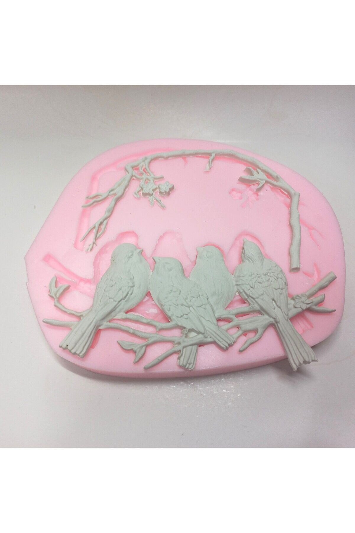 Kalıpcınızburada Kuşlu Dekorati̇f Süsleme Kalıbı K6119