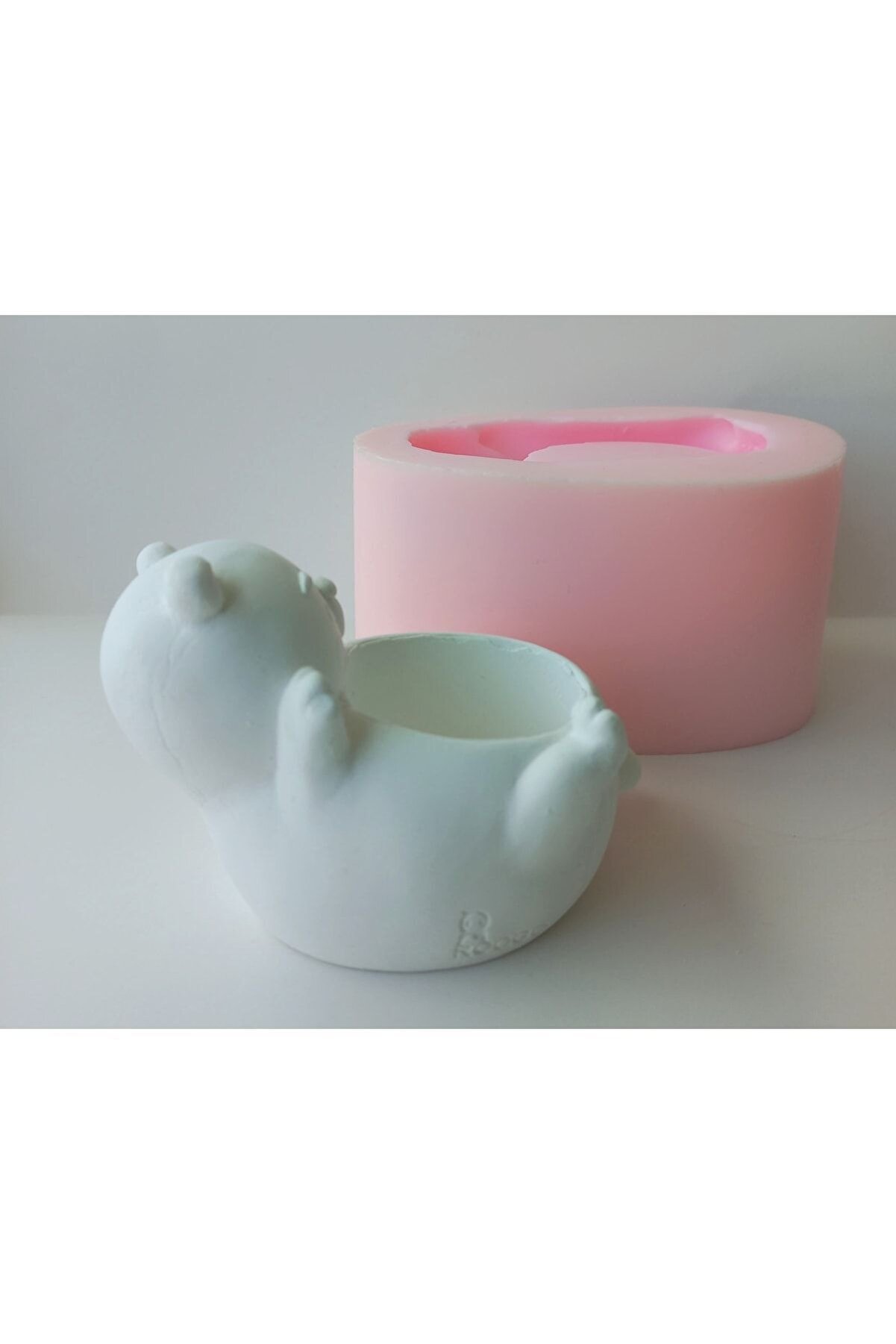 Kalıpcınızburada Ayıcık Saksı Si̇li̇kon Kalıp