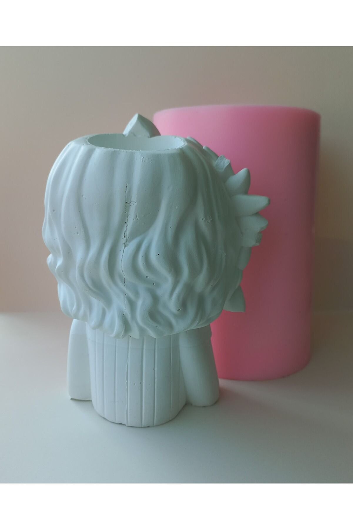 Kalıpcınızburada Papatya Kız Saksı Si̇li̇kon Kalıp K6060