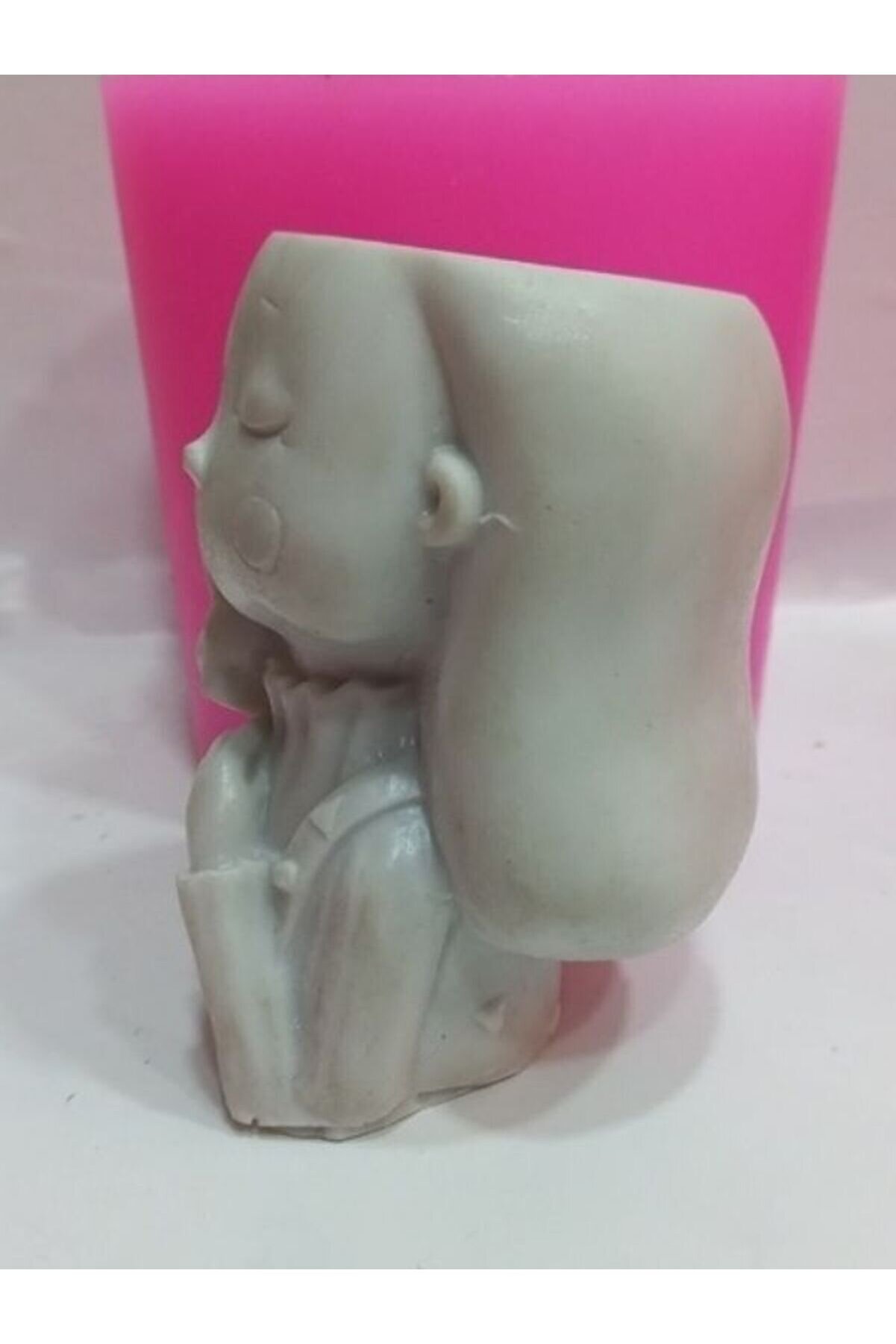 Kalıpcınızburada Tavşanlı Kız Saksı Si̇li̇kon Kalıp