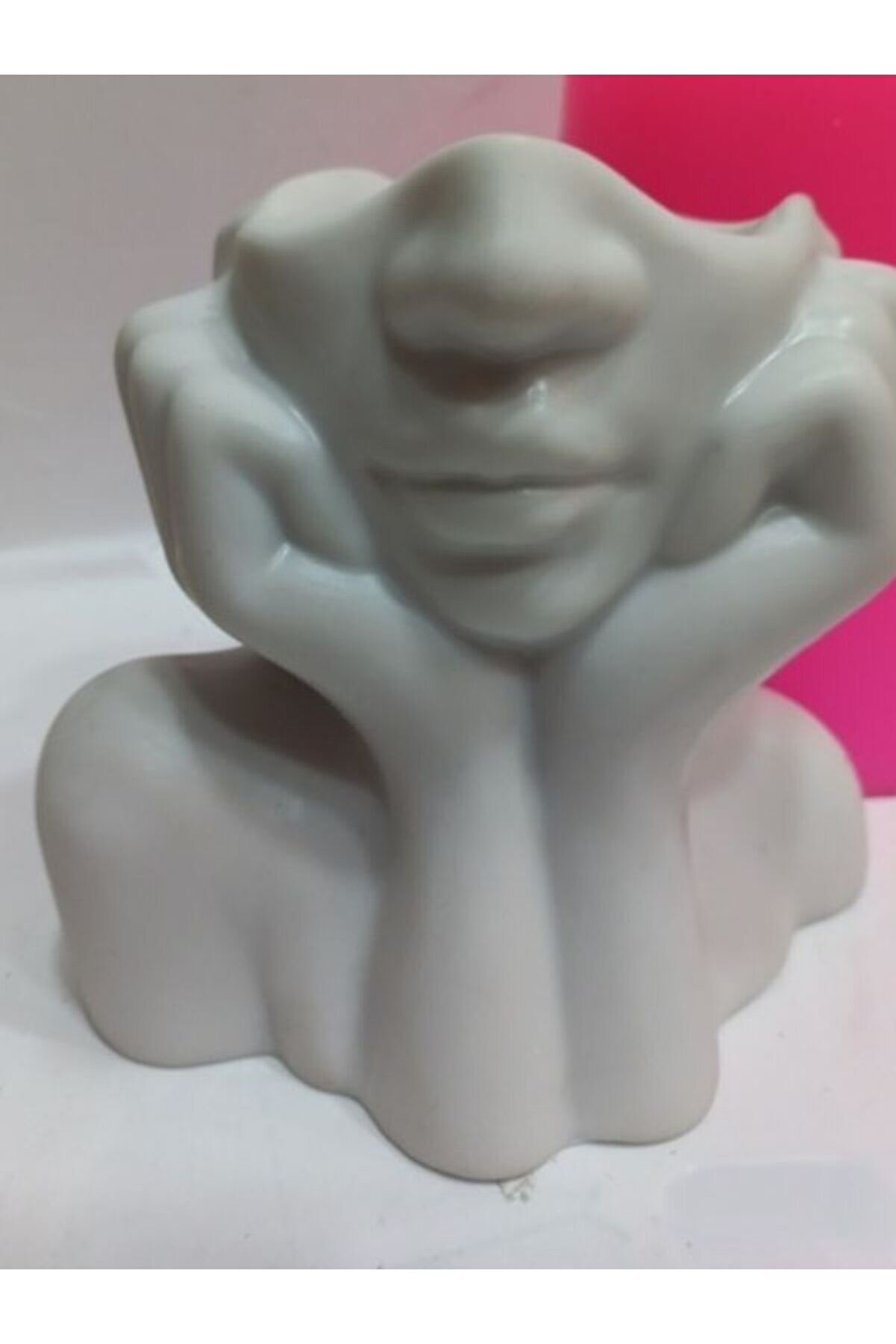 Kalıpcınızburada Düşünen Kadın Saksı Si̇li̇kon Kalıp