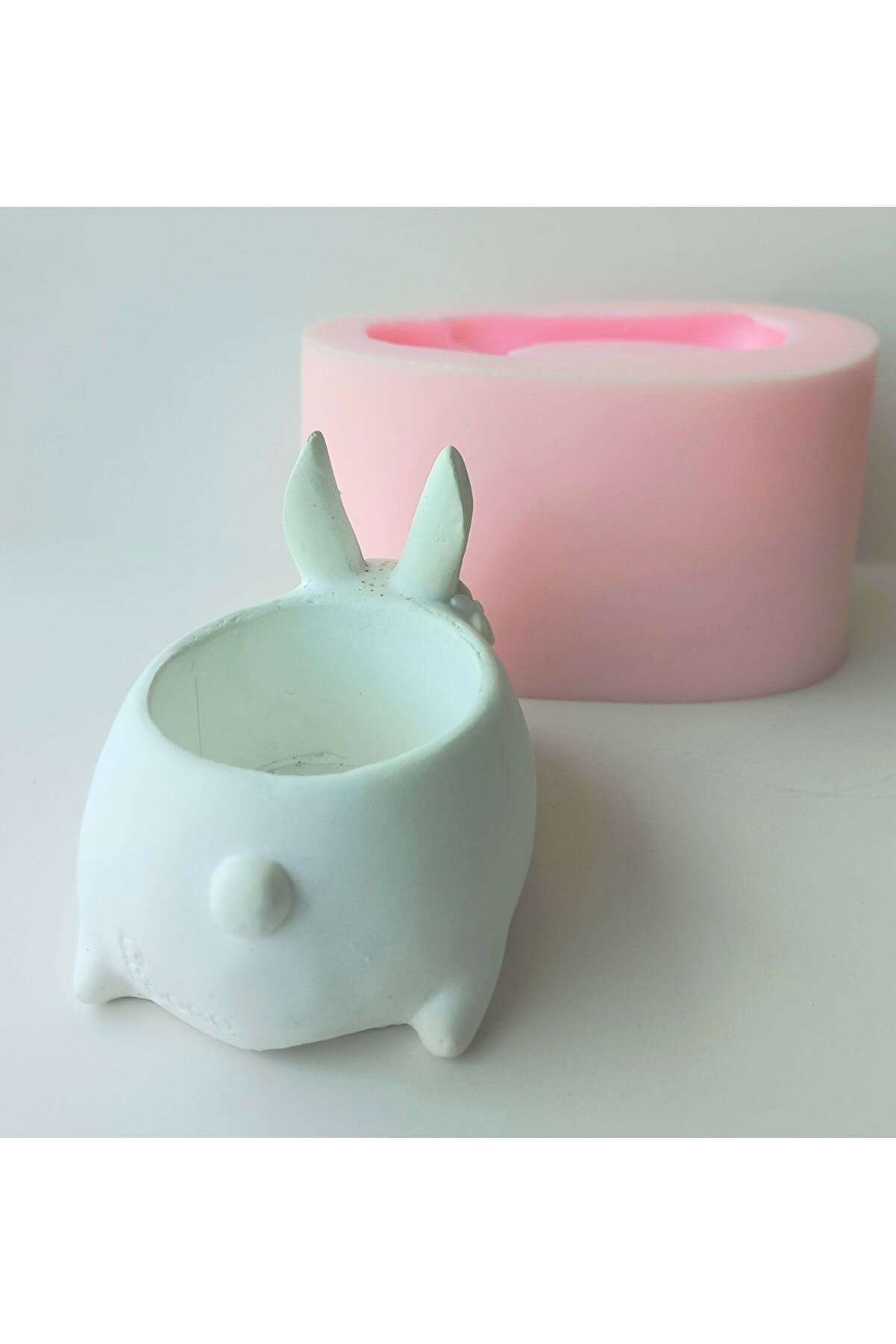 Kalıpcınızburada Tavşan Saksı Si̇li̇kon Kalıp
