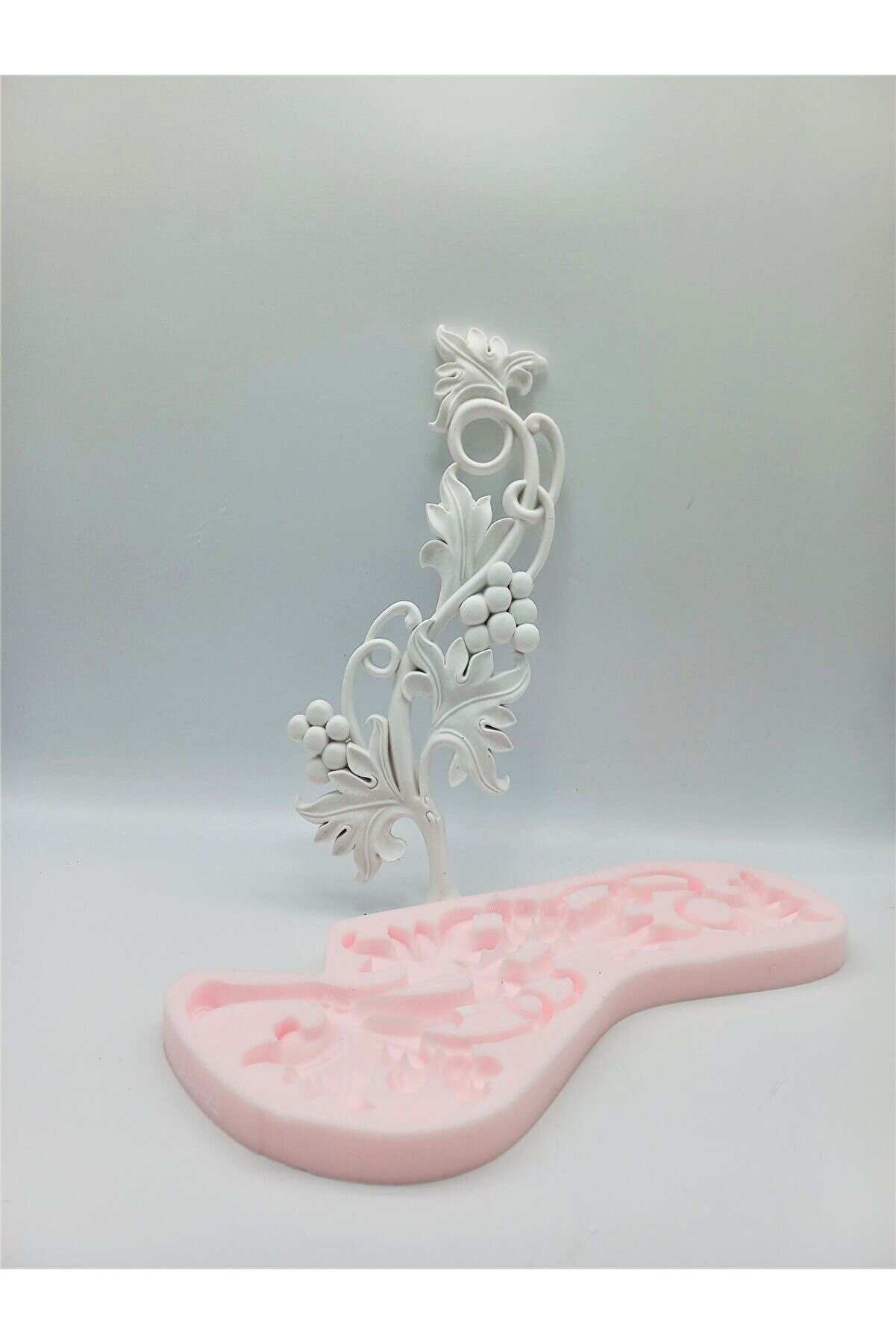 Kalıpcınızburada Üzüm Dalı Si̇li̇kon Kalıp K6386 Dekorati̇f Süsleme