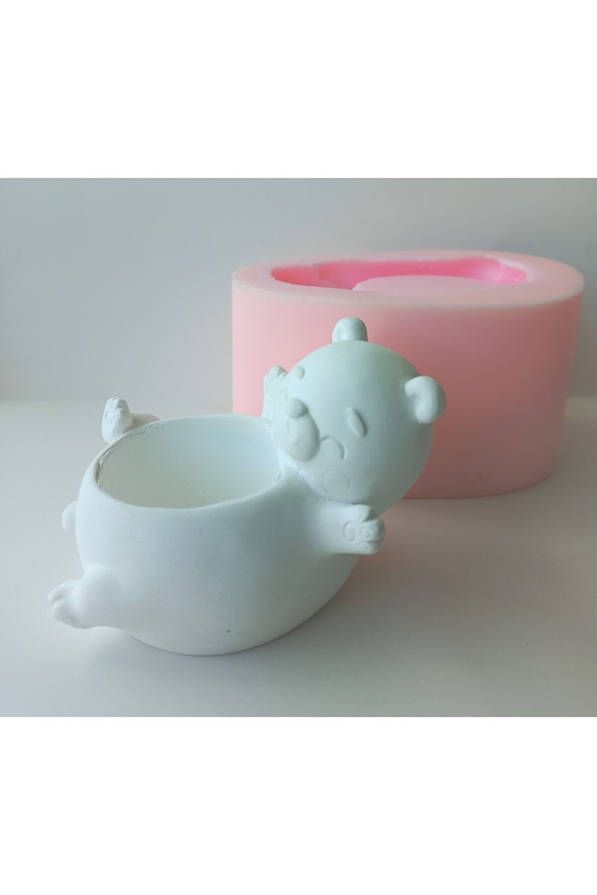 Kalıpcınızburada Ayıcık Saksı Si̇li̇kon Kalıp