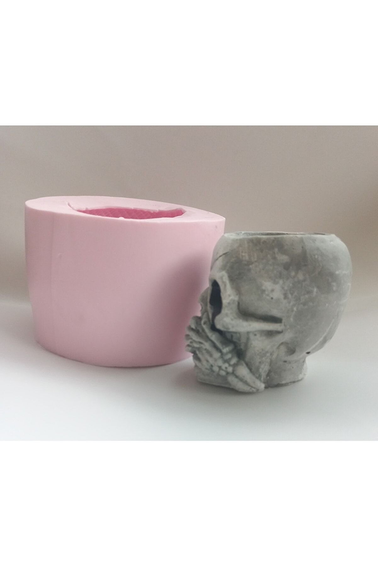 Kalıpcınızburada Iskelet Saksı Si̇li̇kon Kalıp