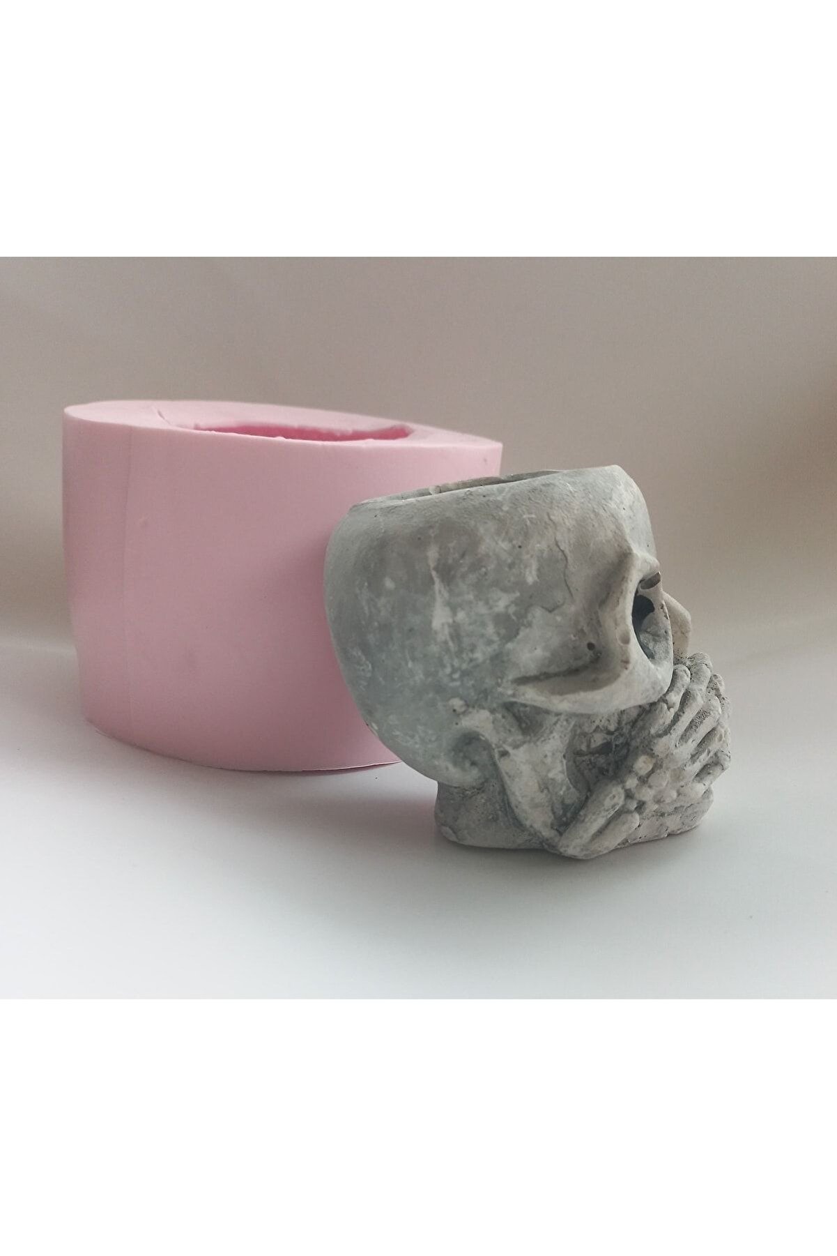 Kalıpcınızburada Iskelet Saksı Si̇li̇kon Kalıp