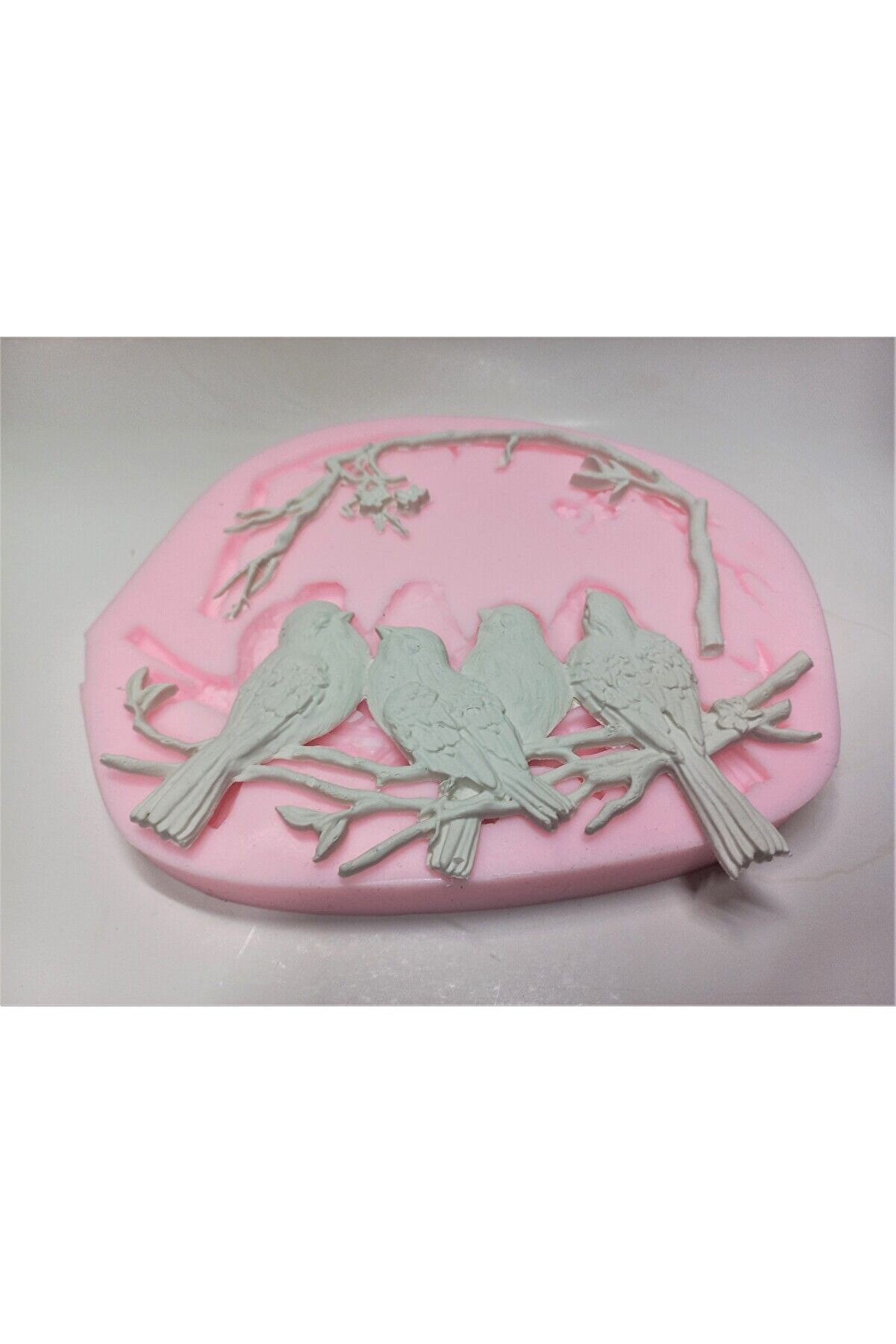 Kalıpcınızburada Kuşlu Dekorati̇f Süsleme Kalıbı K6119