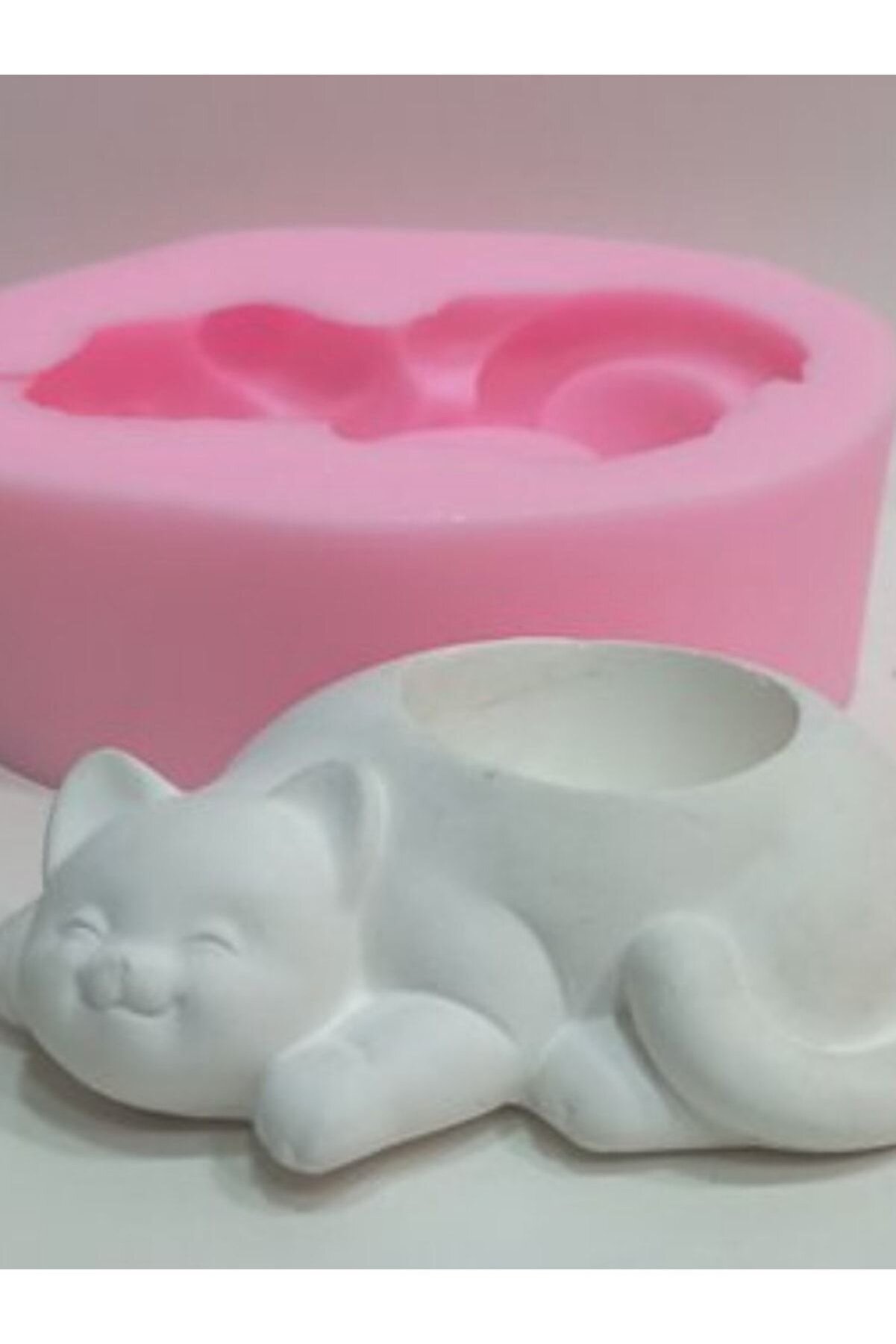 Kalıpcınızburada Kedi̇ Saksı Si̇li̇kon Kalıp