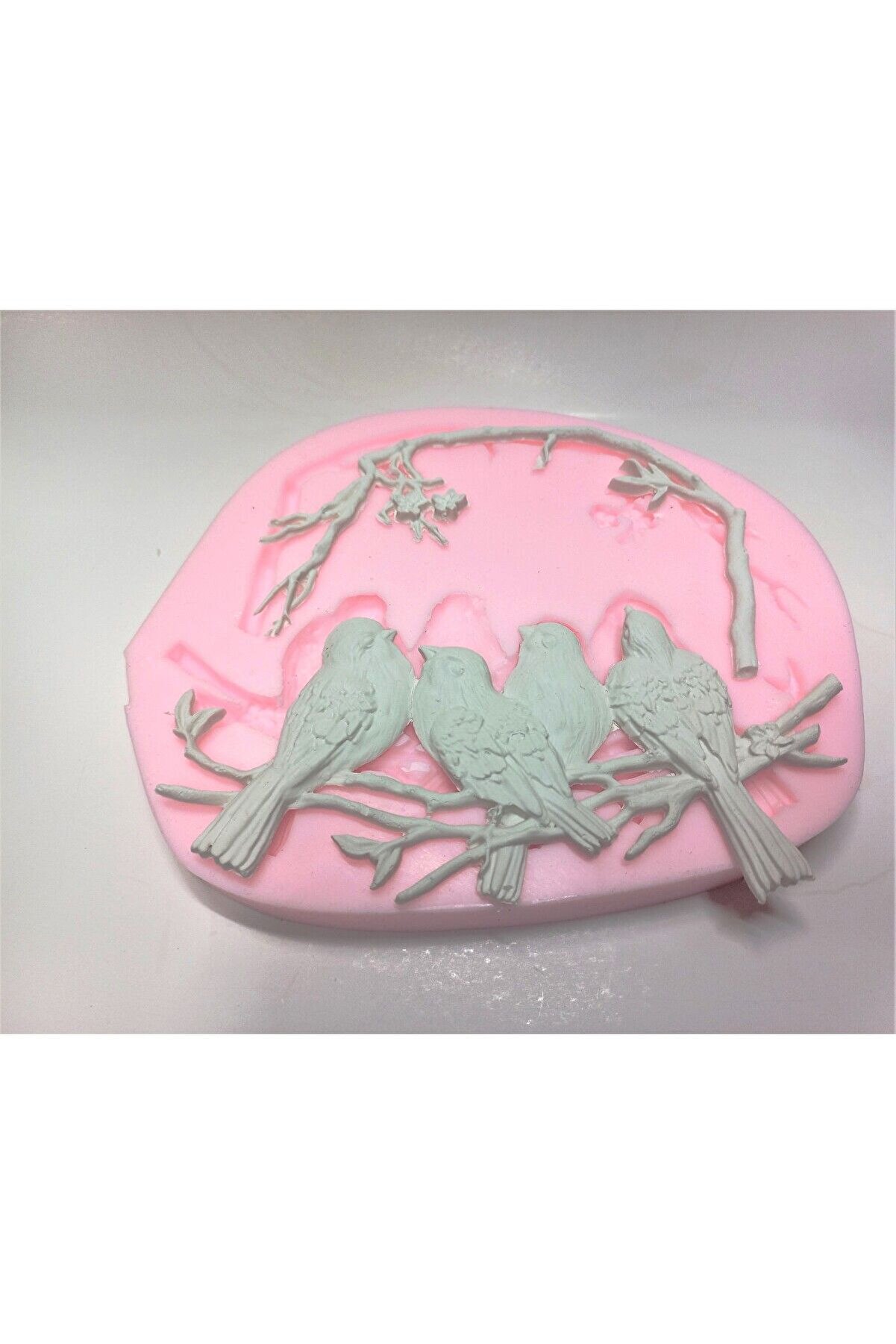 Kalıpcınızburada Kuşlu Dekorati̇f Süsleme Kalıbı K6119