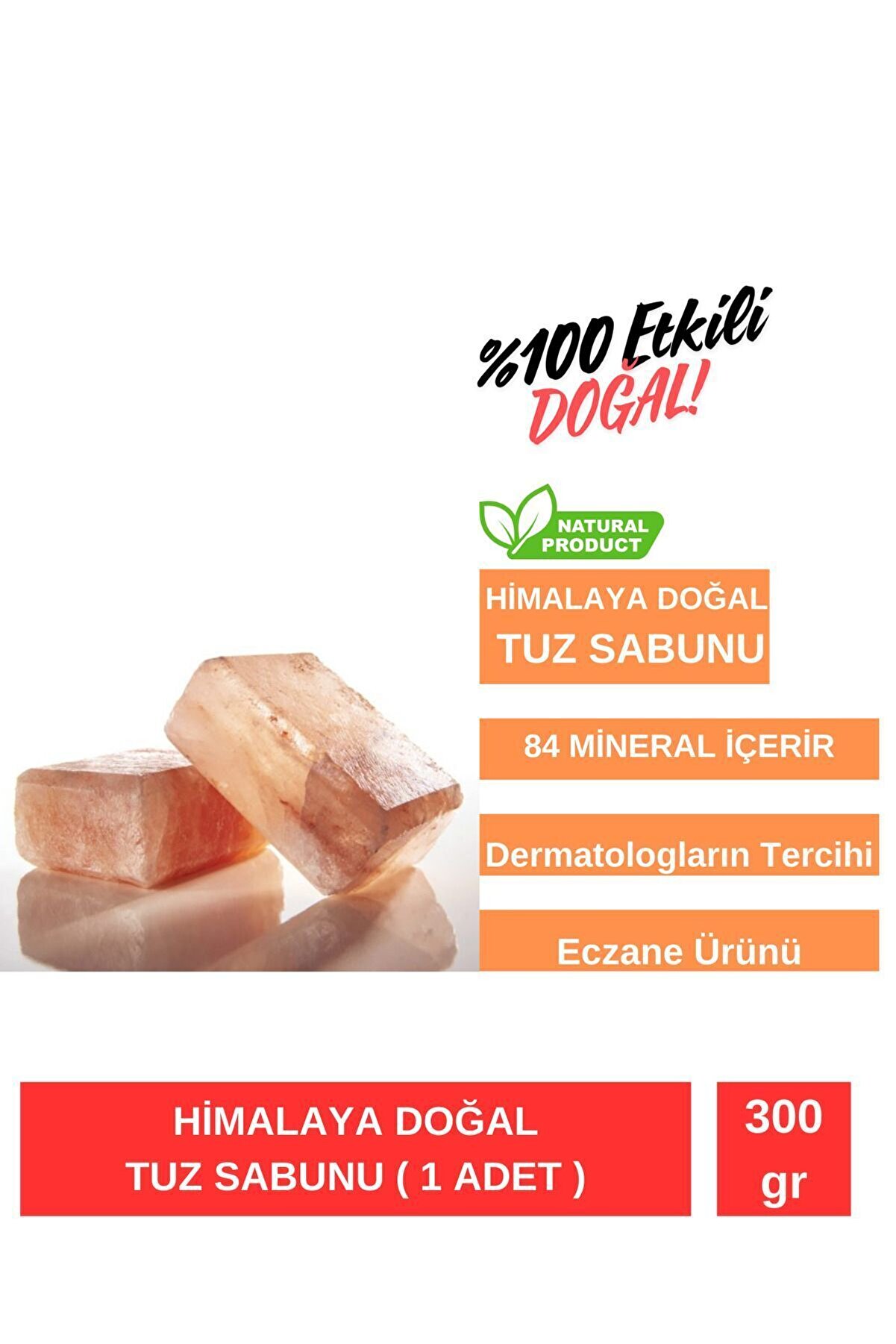 Salthima Doğal 84 Mıneral Himalaya Kaya Tuz Sabunu 350gr (1 ADET)