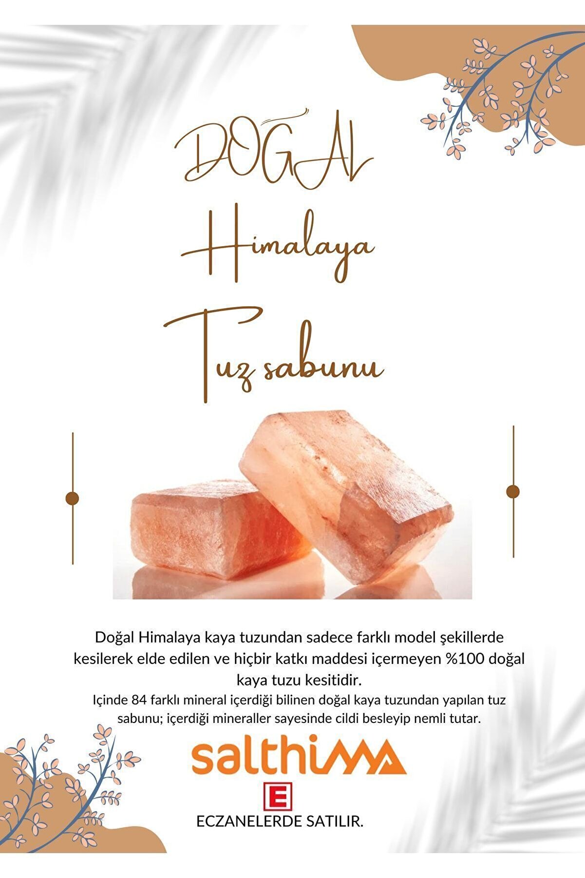 Doğal 84 Mıneral Hi̇malaya Kaya Tuz Sabunu 350Gr (1 Adet)