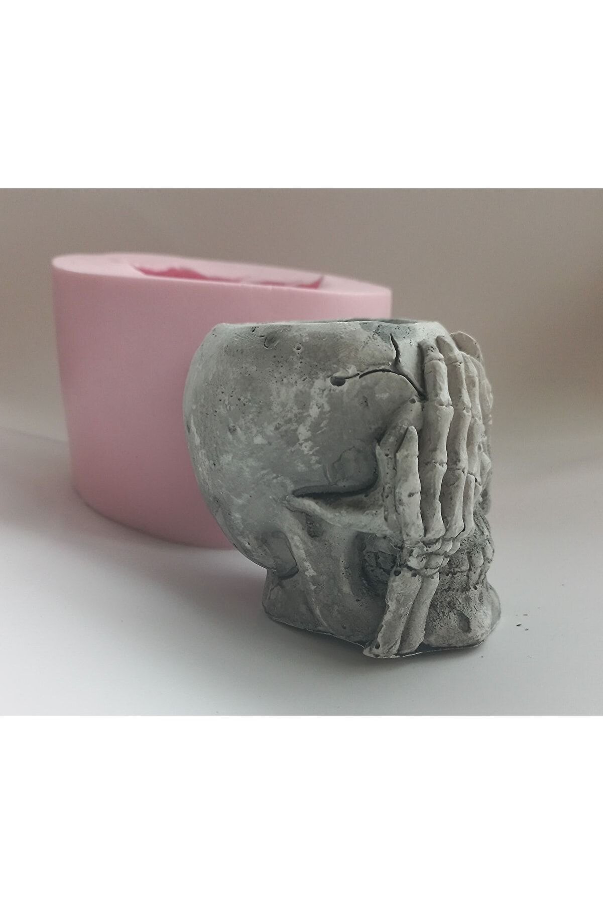 Kalıpcınızburada Iskelet Saksı Si̇li̇kon Kalıp