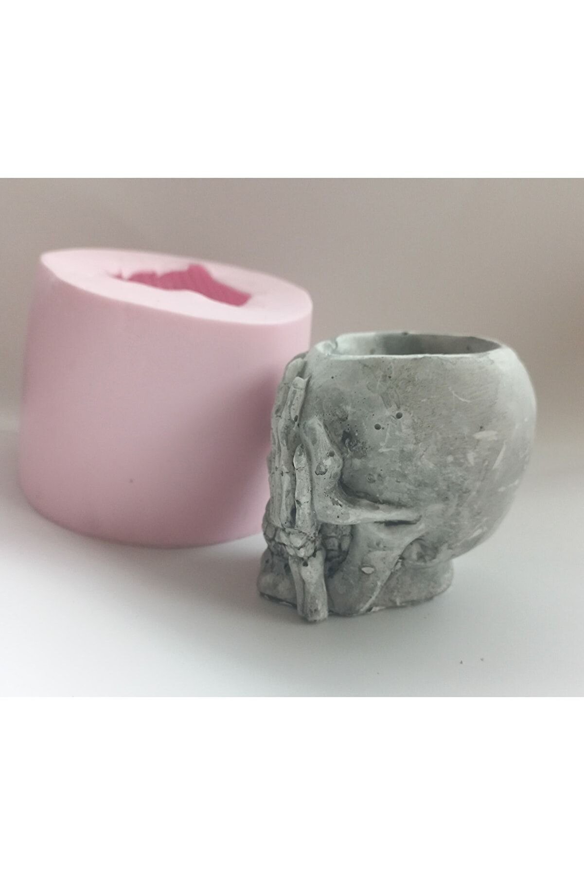 Kalıpcınızburada Iskelet Saksı Si̇li̇kon Kalıp