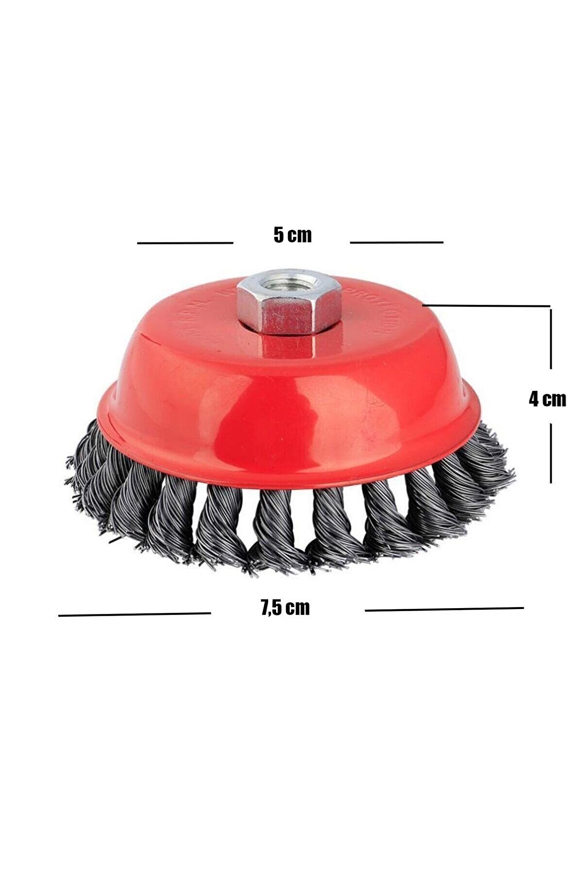 Çanak Fırça Burgulu 75 Mm
