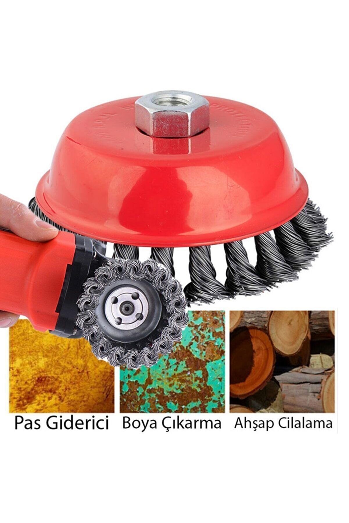 Çanak Fırça Burgulu 75 Mm