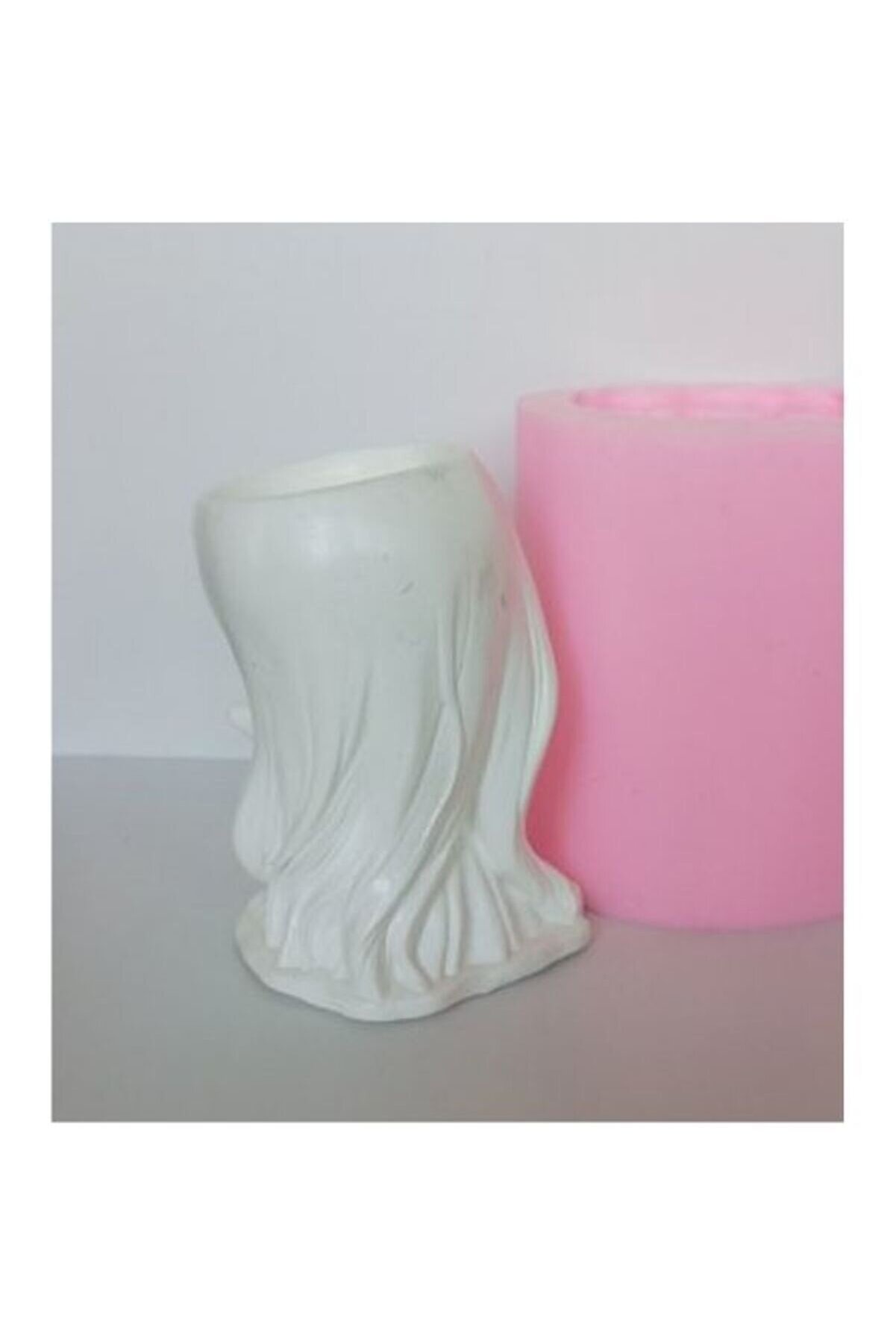 Kalıpcınızburada Kedi̇li̇ Kız Saksı Si̇li̇kon Kalıp