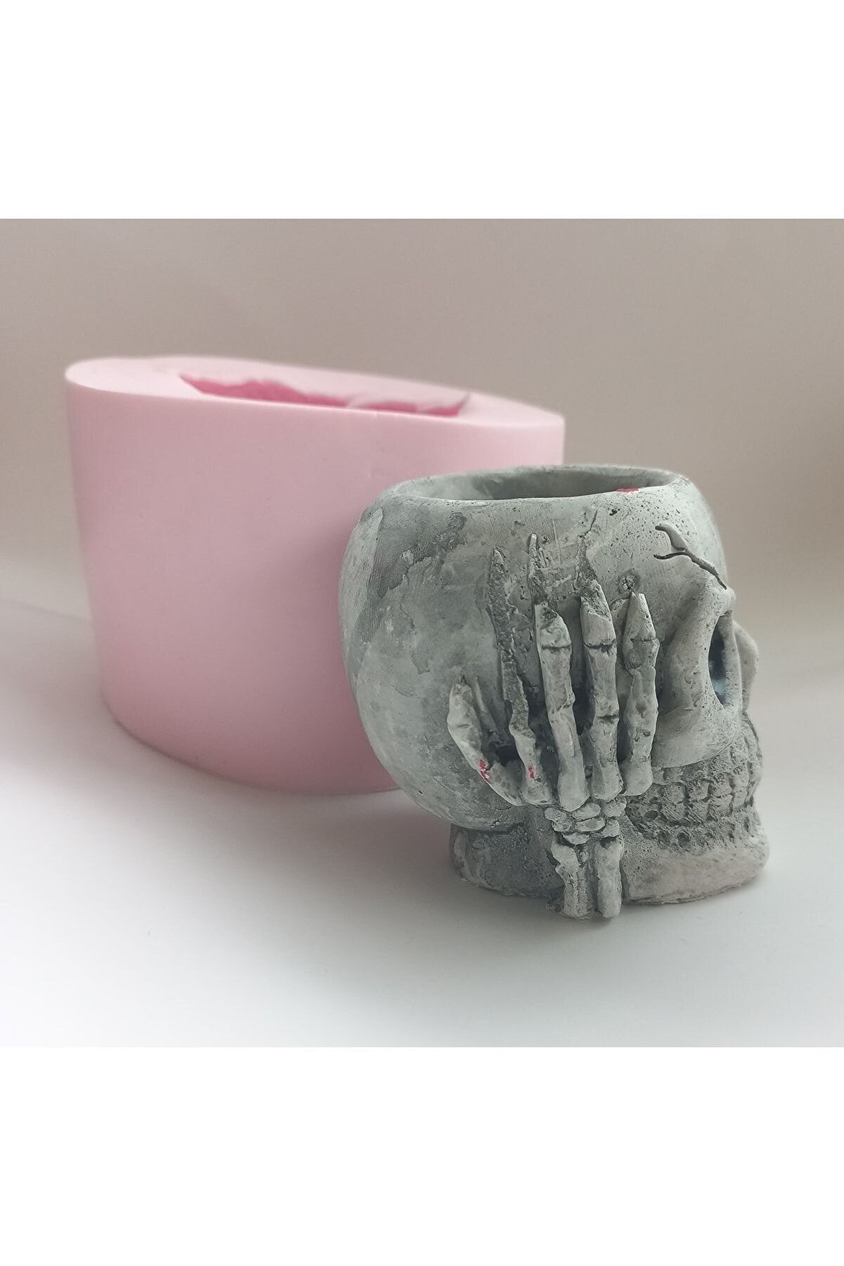 Kalıpcınızburada Iskelet Saksı Si̇i̇i̇kon Kalıp