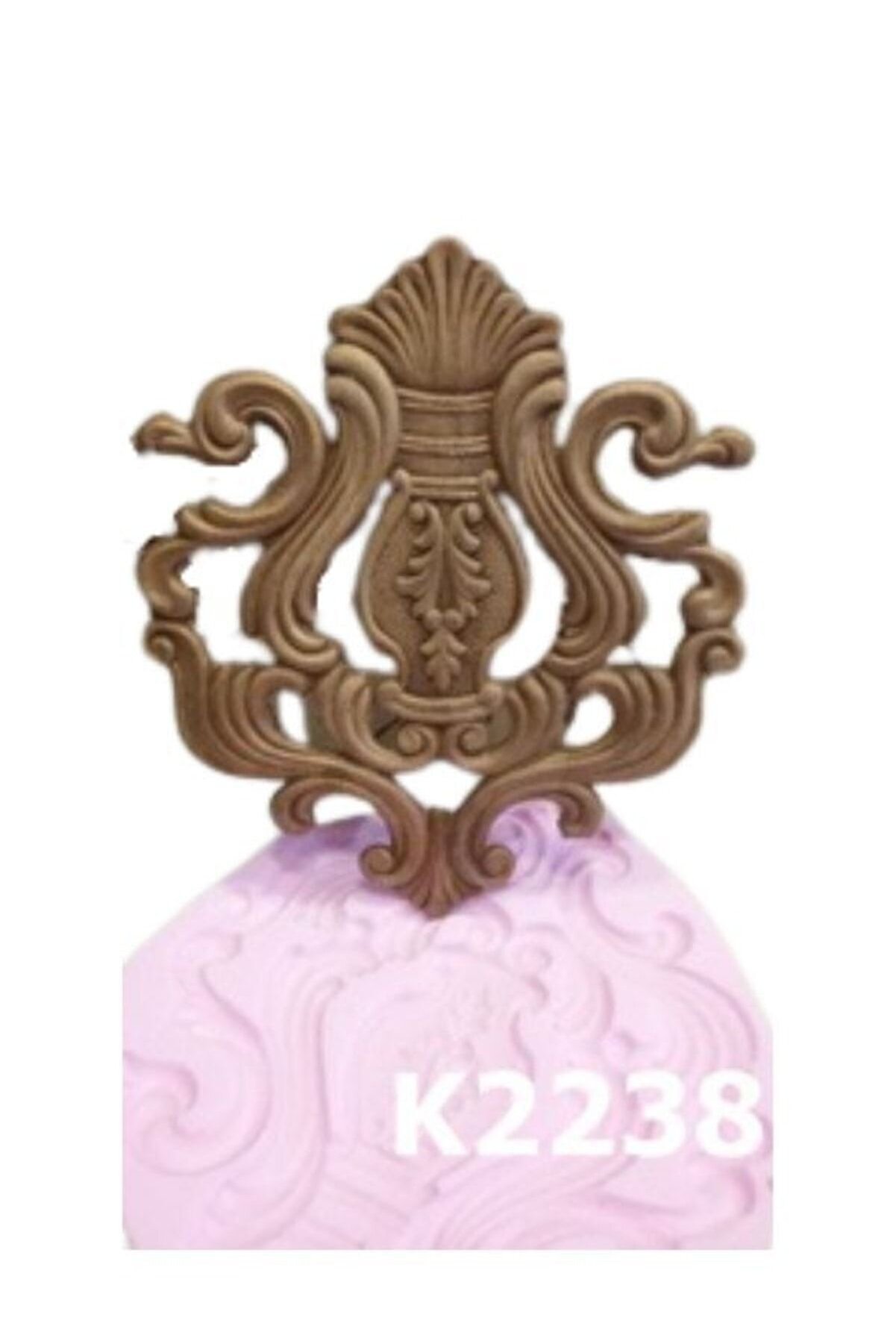 Kalıpcınızburada Ortası Desenli̇ Dekorati̇f Süsleme Si̇li̇kon Kalıp