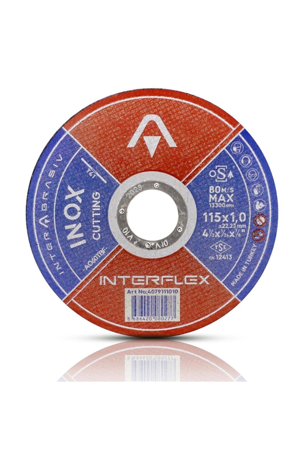 Badem10 Interflex Inox Metal Kesici Taş Disk 115x1.0x22.23 Mm
