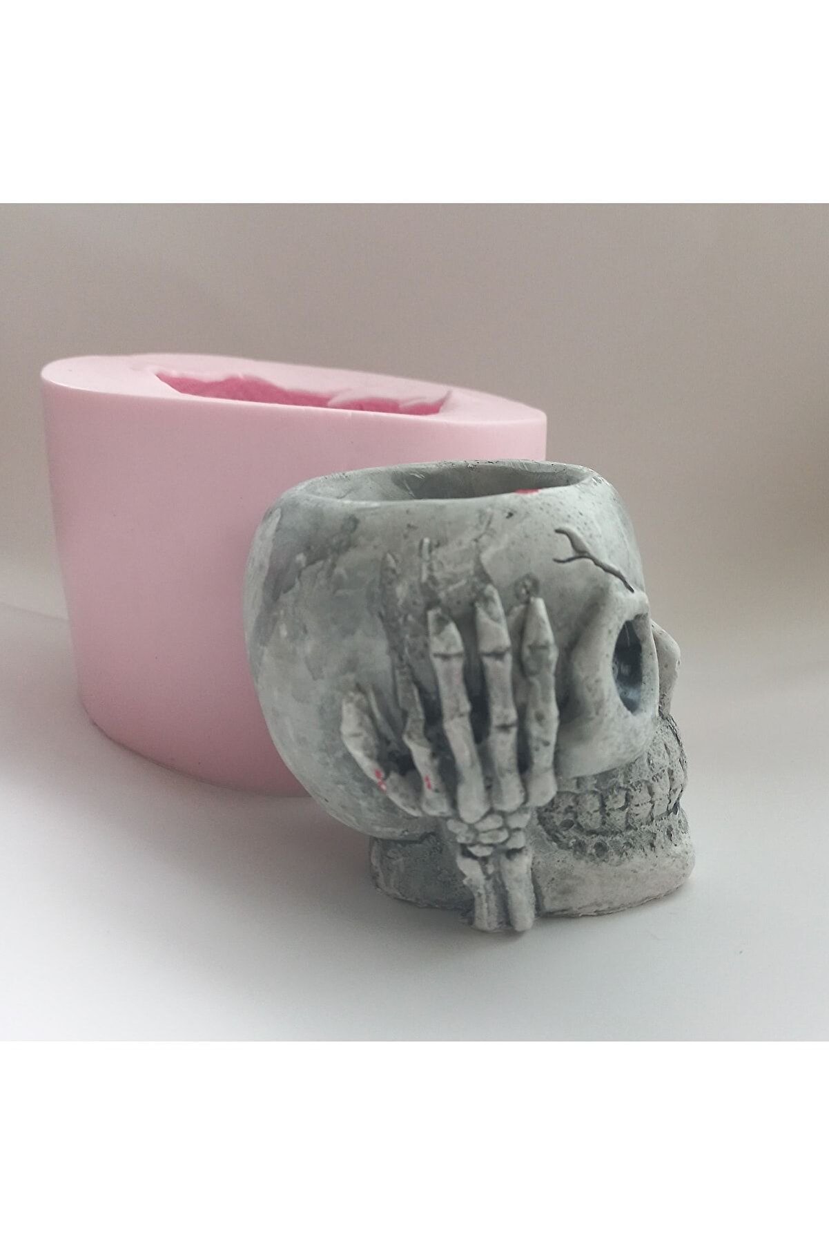 Kalıpcınızburada Iskelet Saksı Si̇i̇i̇kon Kalıp